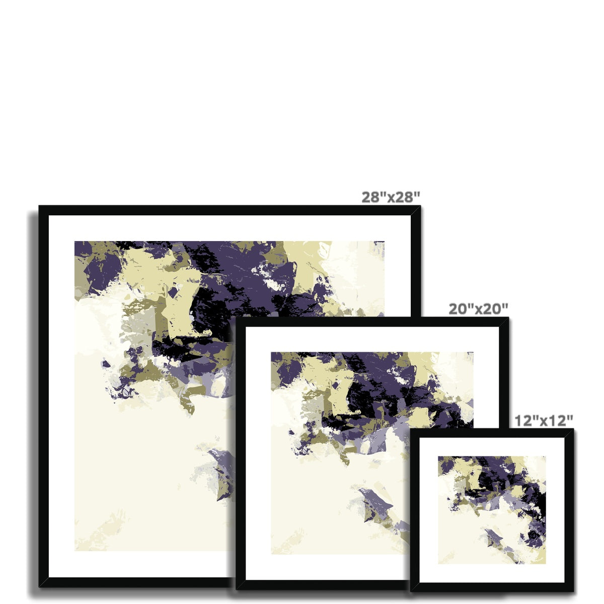 Framed Graphic Art Print, White Mat - 8x8 12x12 16x16 20x20 24x24 28x28 inches | FPS-1260-7693
