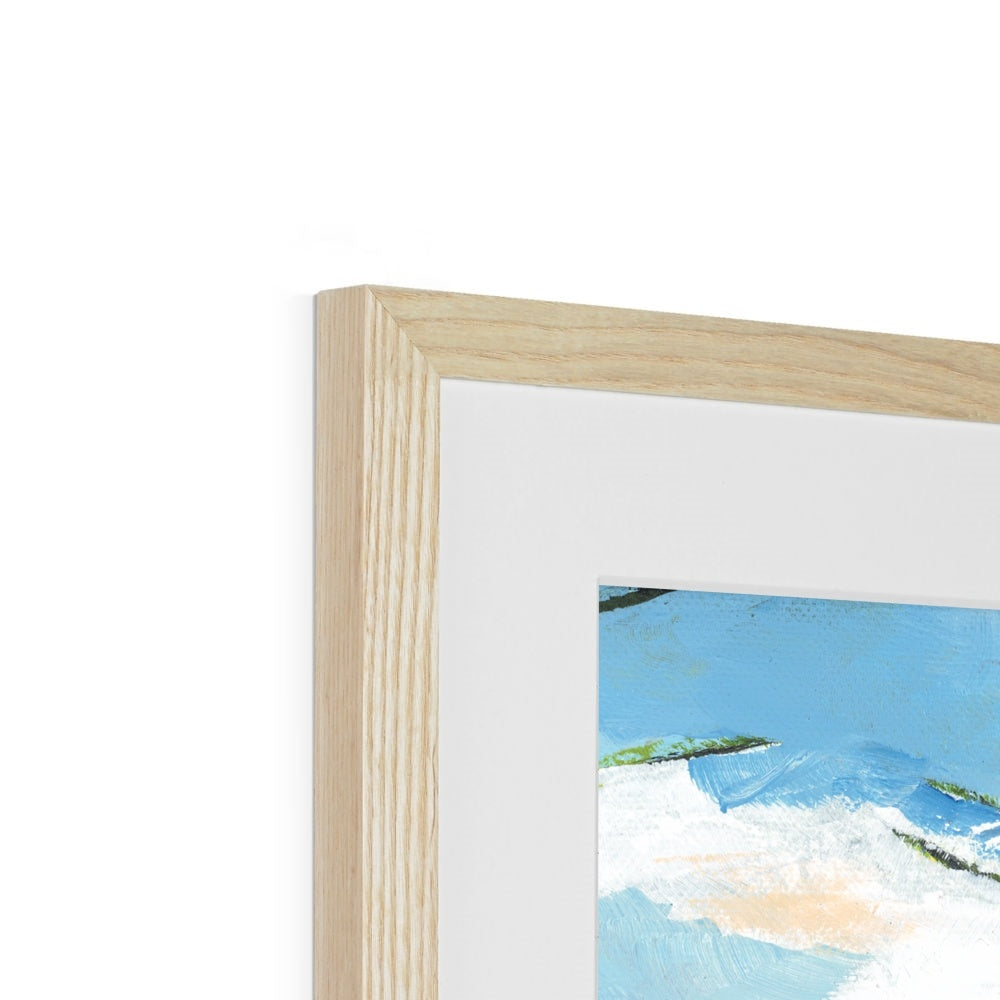 Framed Fine Art Print, White Mat - 6x8 8x12 12x16 18x24 inches | Lakeshore in Acrylic, FPV-1101-001