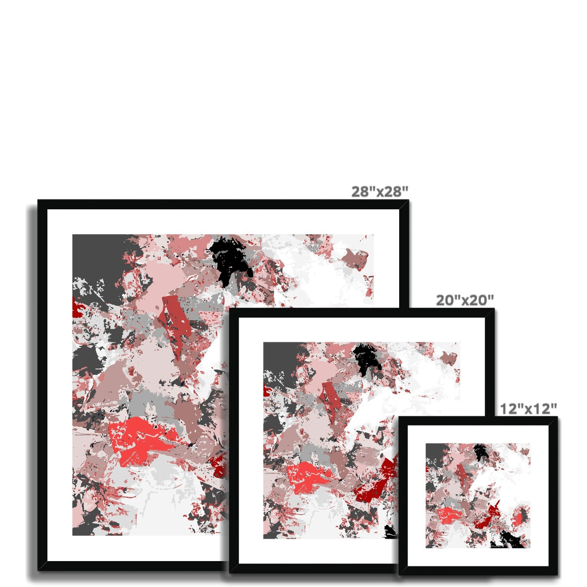 Framed Graphic Art Print, White Mat - 8x8 12x12 16x16 20x20 24x24 28x28 inches | FPS-1190-7695