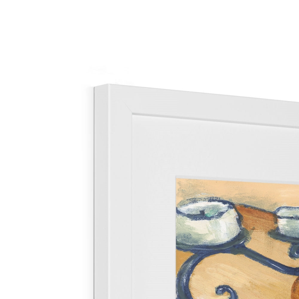 Framed Fine Art Print, White Mat - 8x6 10x8 12x8 inches | Still Life in Acrylic, FPH-1000-1103