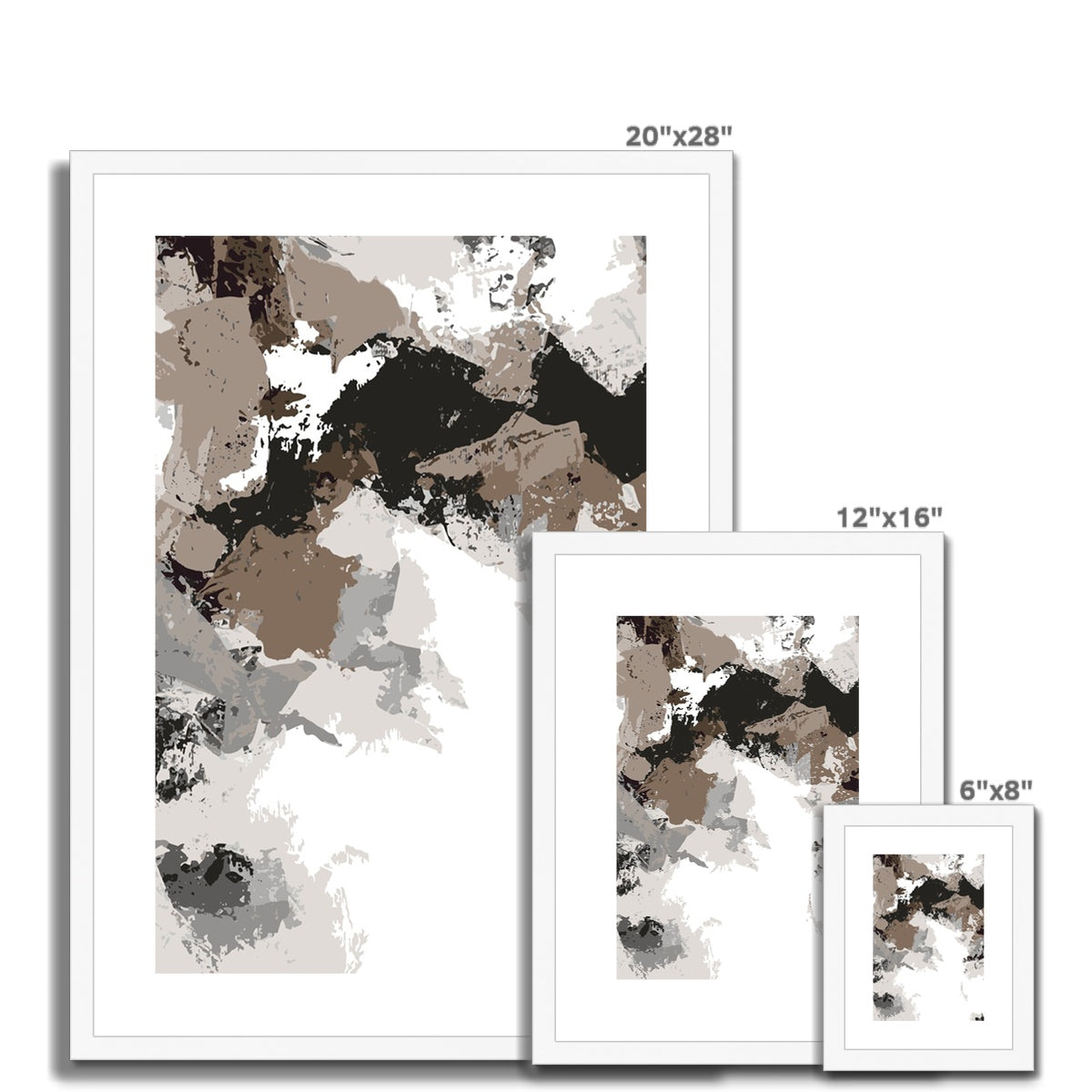 Framed Graphic Art Print, White Mat - 6x8, 8x12, 11x14, 12x16, 16x20, 18x24, 20x28 inches | FPV-1170-7692