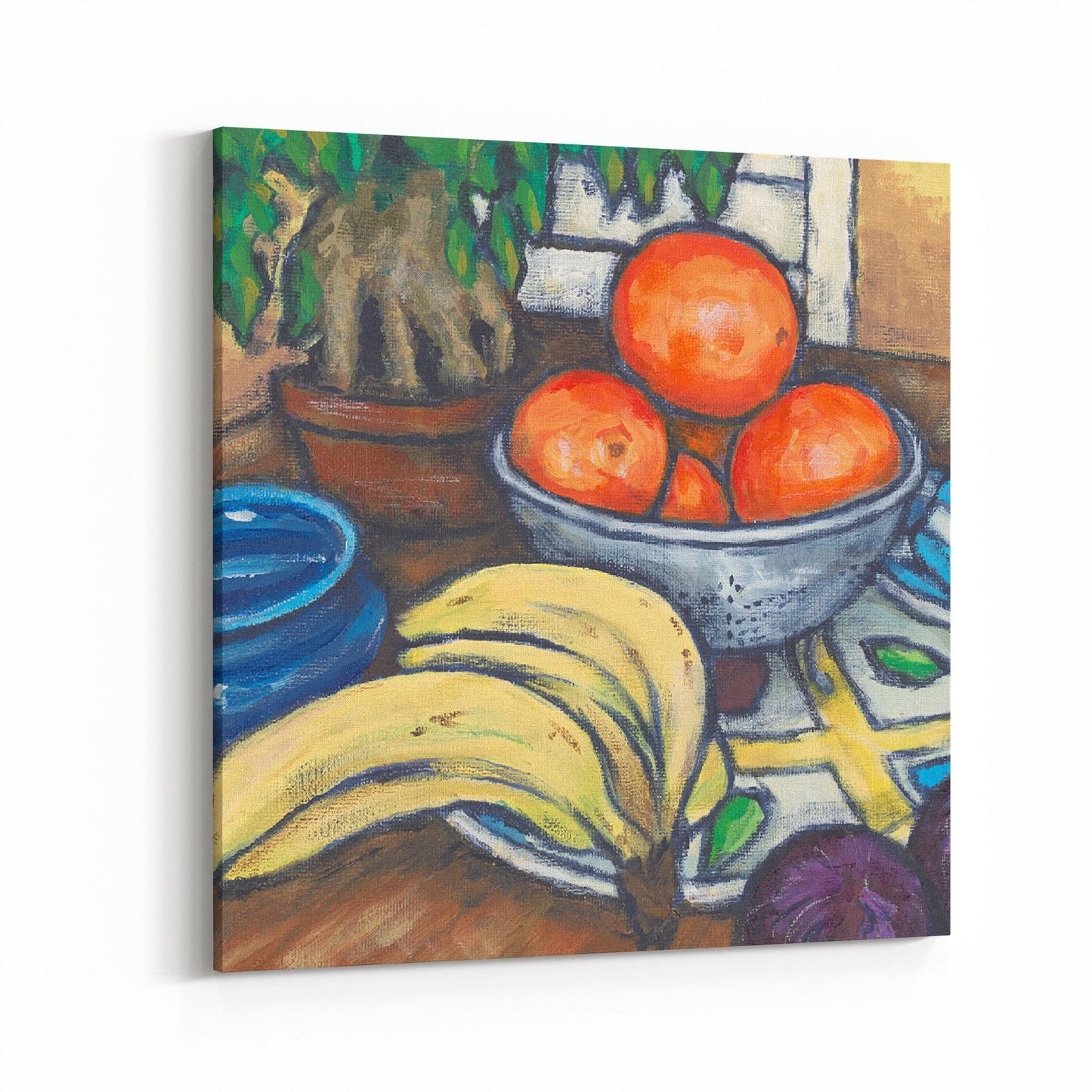 Slim Canvas Fine Art Print - Bonsai Still Life - 6x6 inches