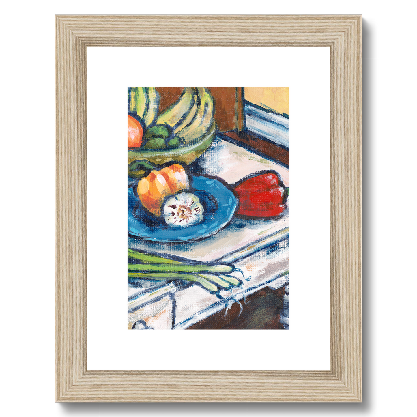Framed Fine Art Print, White Mat - 6x8 inches | Still Life in Acrylic, FPV-1000-1101