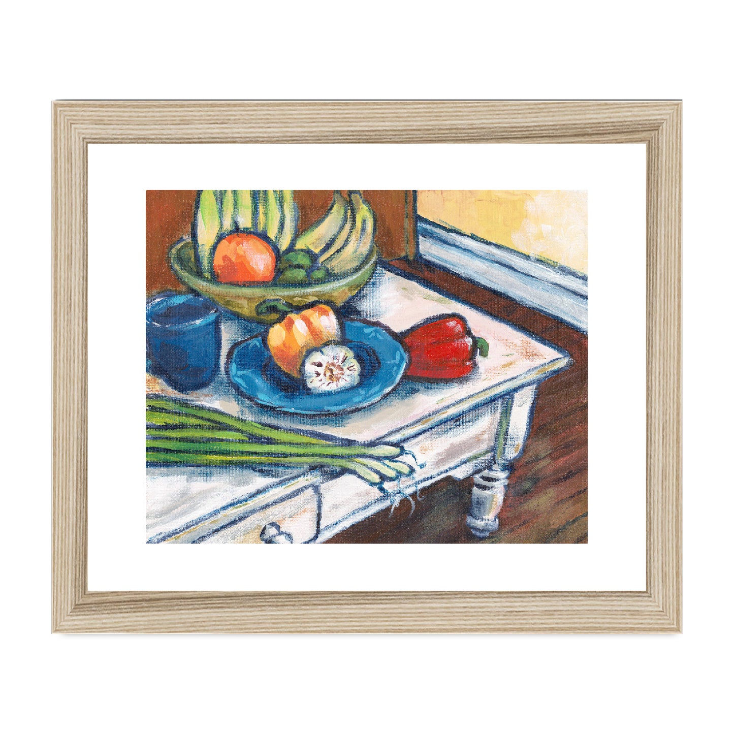 Framed Fine Art Print, White Mat - 8x6 10x8 12x8 inches | Still Life in Acrylic, FPH-1000-1101