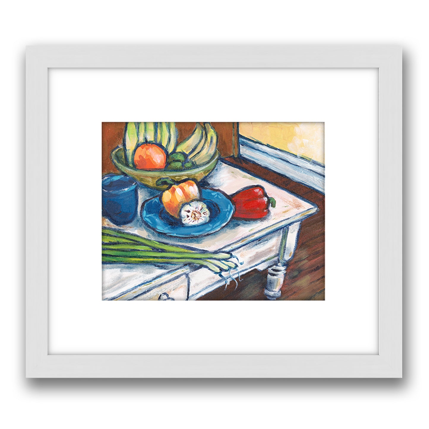 Framed Fine Art Print, White Mat - 8x6 10x8 12x8 inches | Still Life in Acrylic, FPH-1000-1101