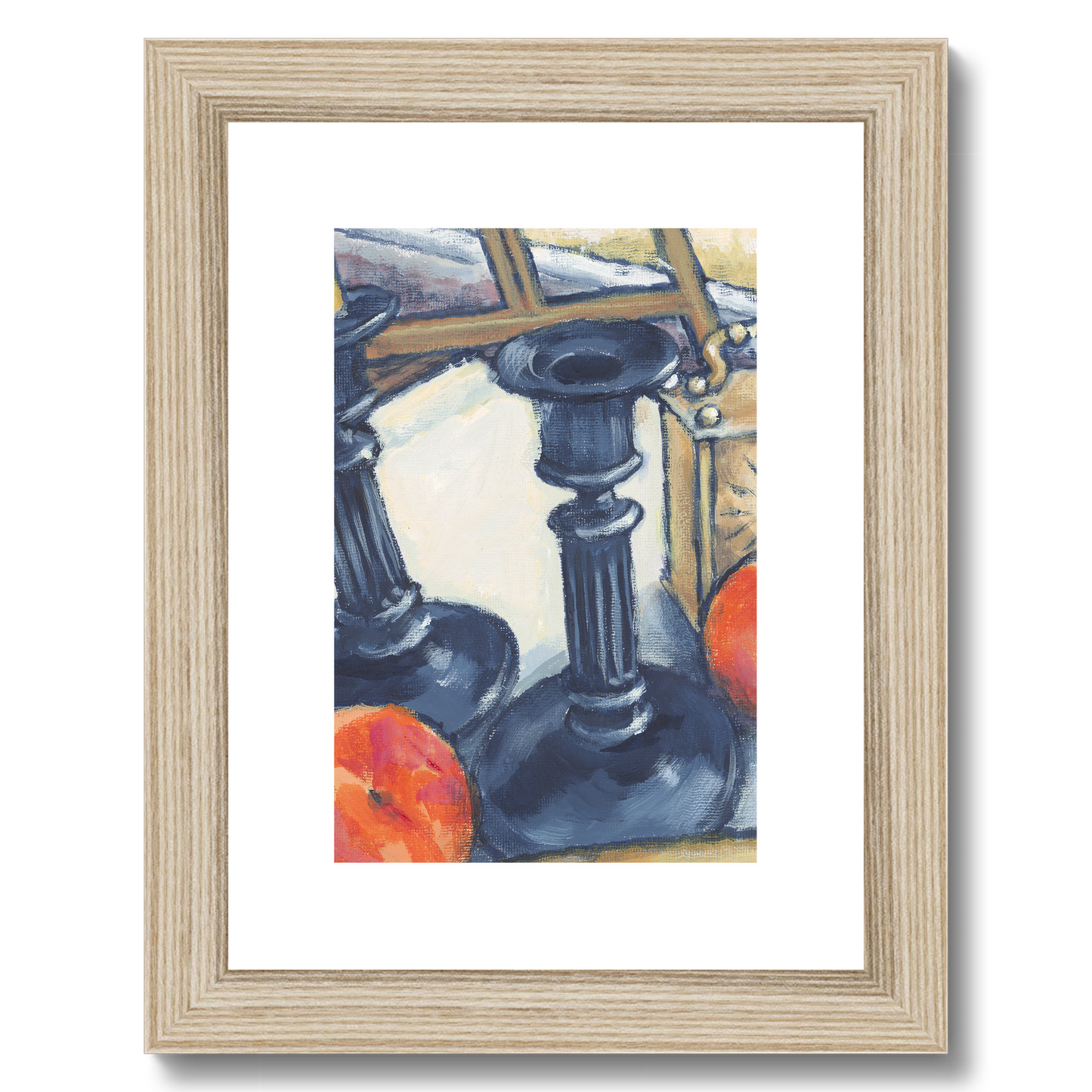 Framed Fine Art Print, White Mat - 6x8 inches | Still Life in Acrylic, FPV-1000-1102