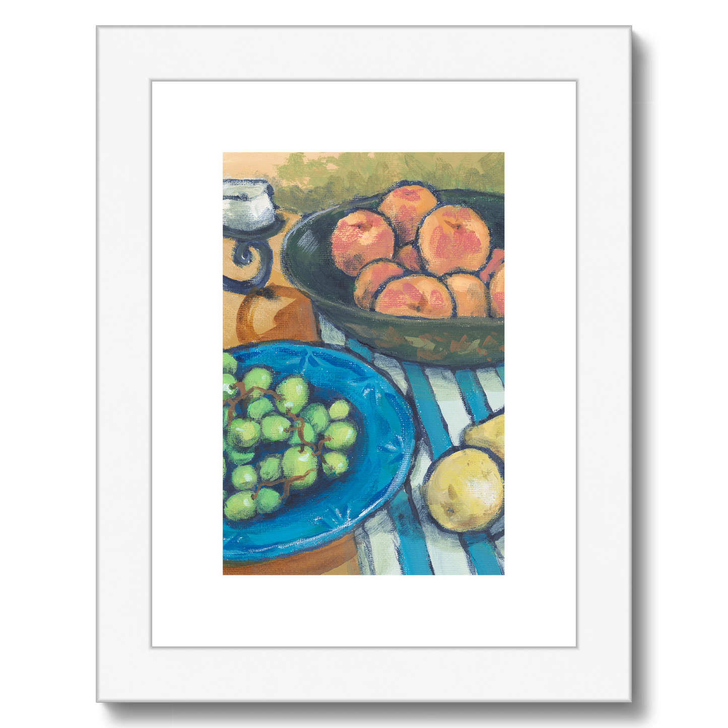 Framed Fine Art Print, White Mat - 6x8 inches | Still Life in Acrylic, FPV-1000-1103