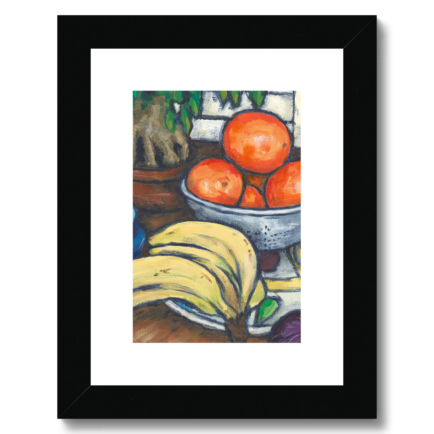 Framed Fine Art Print, White Mat - 6x8 inches | Still Life in Acrylic, FPV-1000-1104
