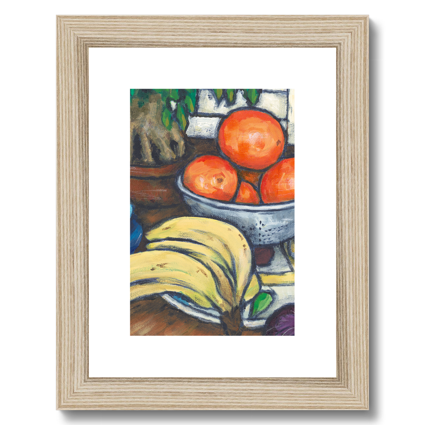 Framed Fine Art Print, White Mat - 6x8 inches | Still Life in Acrylic, FPV-1000-1104