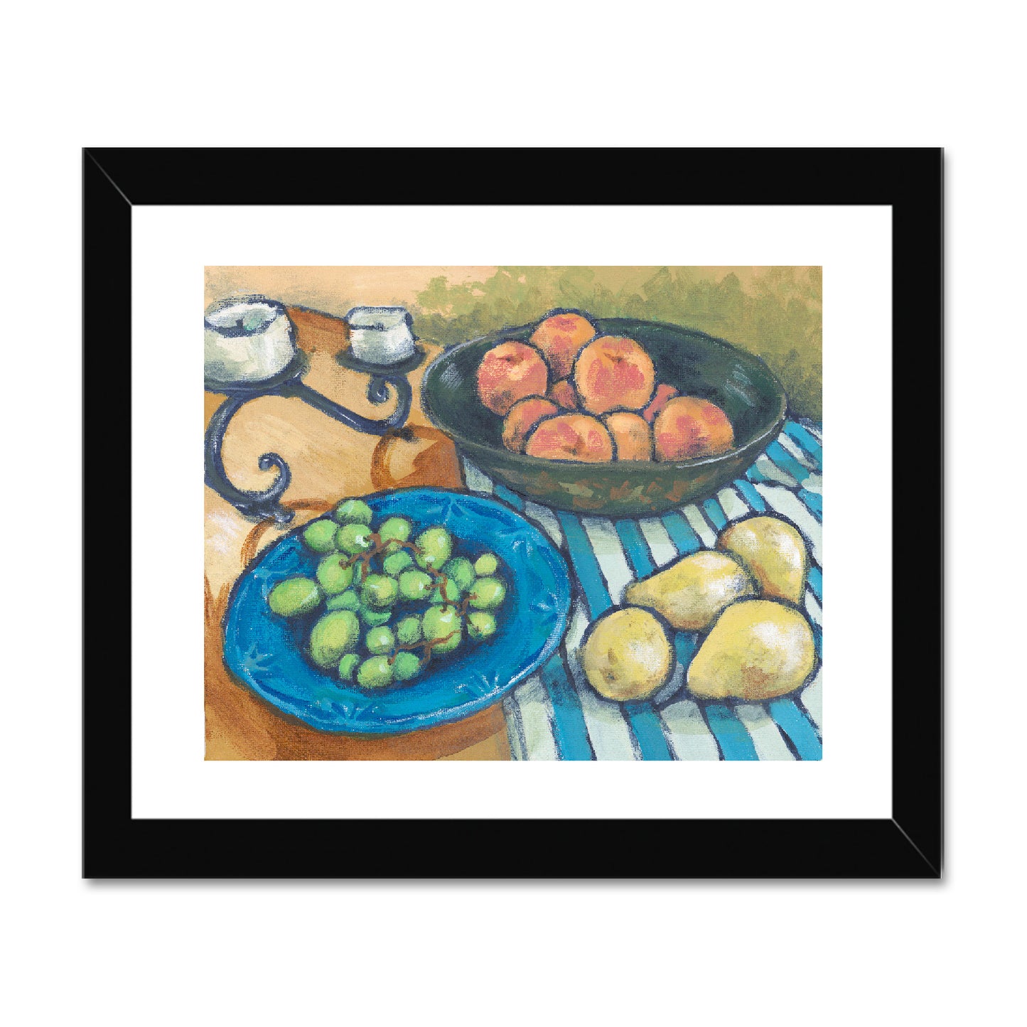 Framed Fine Art Print, White Mat - 8x6 10x8 12x8 inches | Still Life in Acrylic, FPH-1000-1103