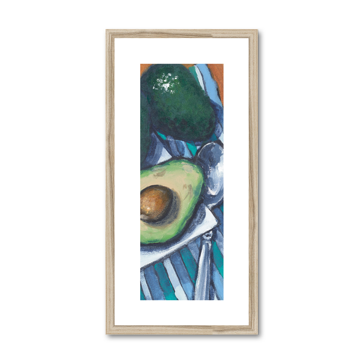 Framed Fine Art Print, White Mat - 12x24 inches | Avocados, FPT-1000-1105-003