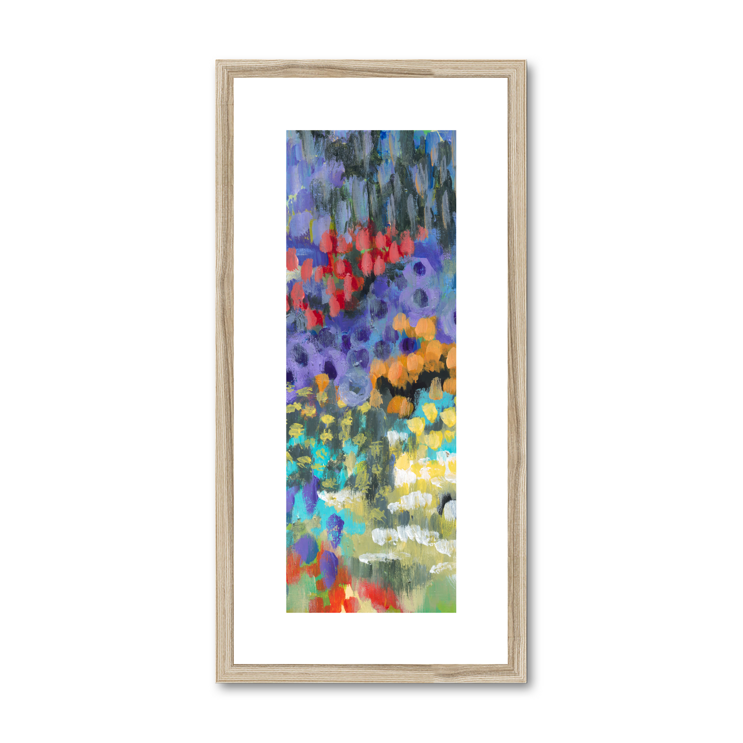 Framed Fine Art Print, White Mat - 12x24 inches | Floral Garden, FPT-1000-1145-002