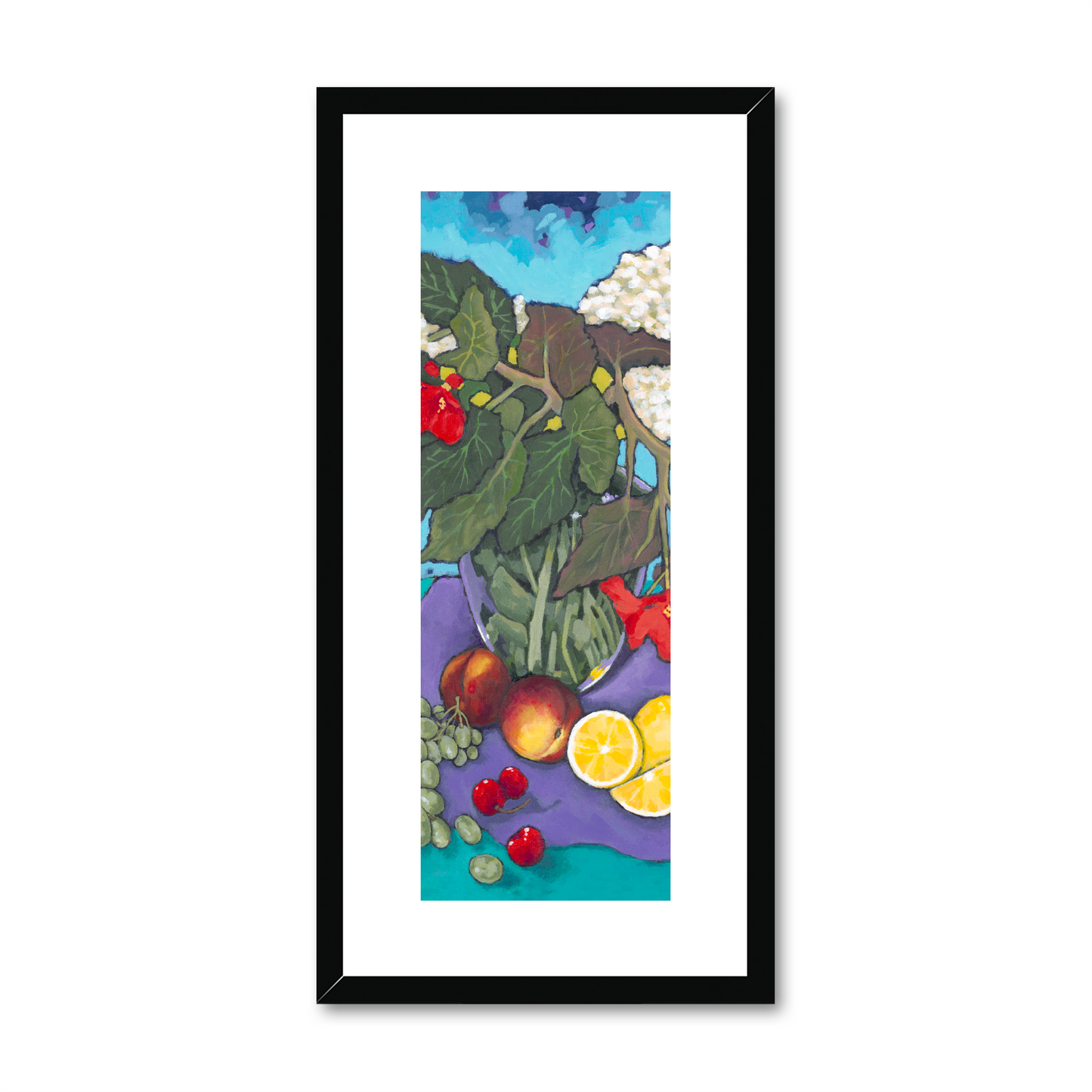 Framed Fine Art Print, White Mat - 12x24 inches | Fruit & Florals, FPT-1000-1146