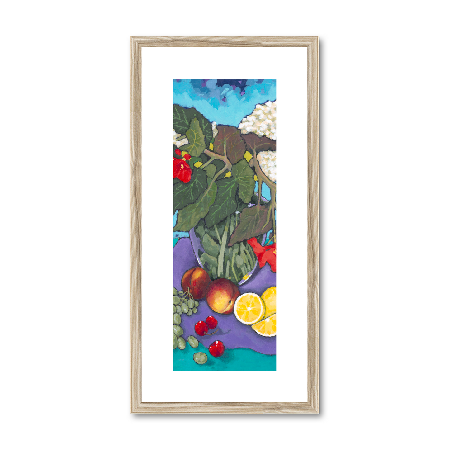 Framed Fine Art Print, White Mat - 12x24 inches | Fruit & Florals, FPT-1000-1146