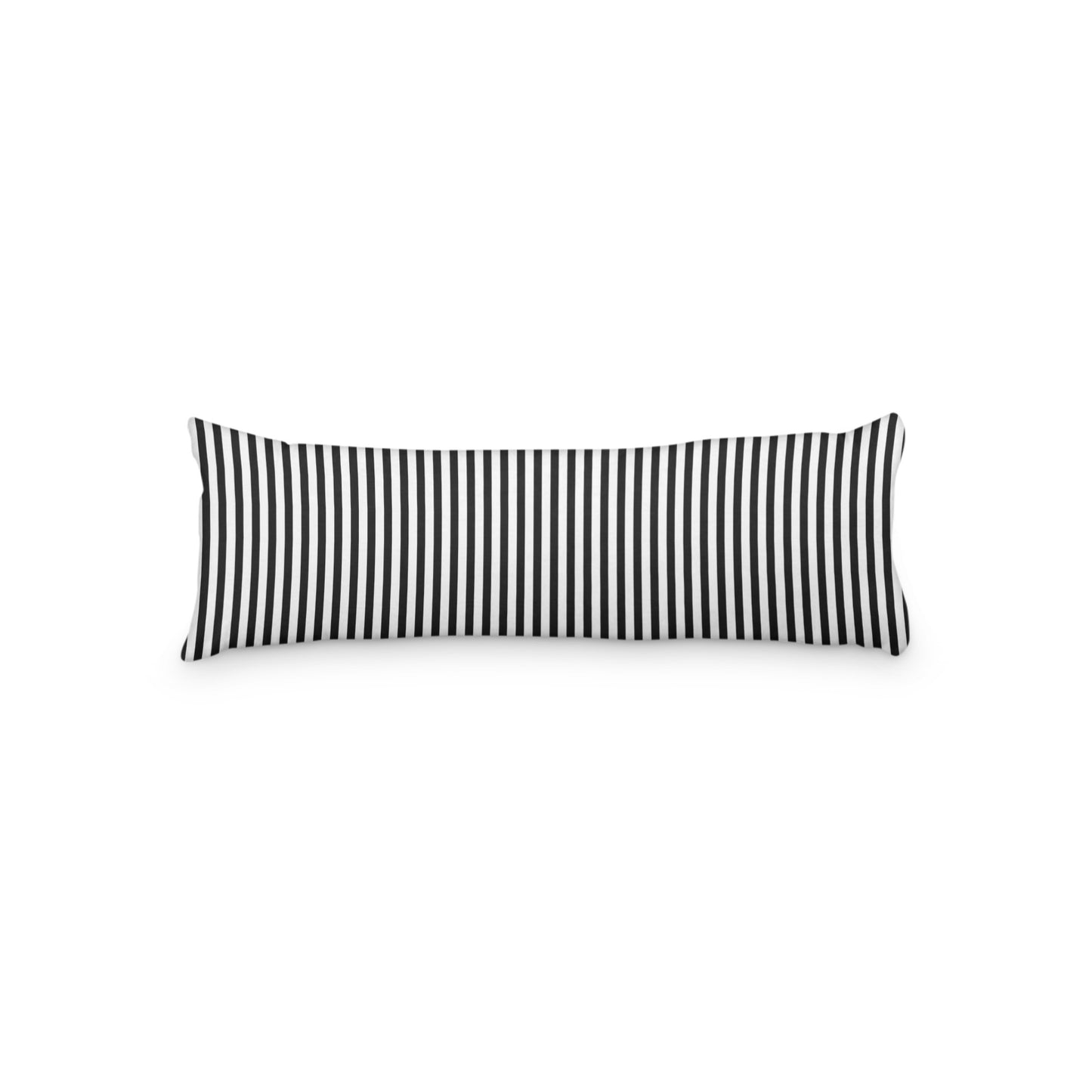 White Microfiber Body Pillow with Thin Black Bars, MFBP-1010-241, 20 x 54 inches