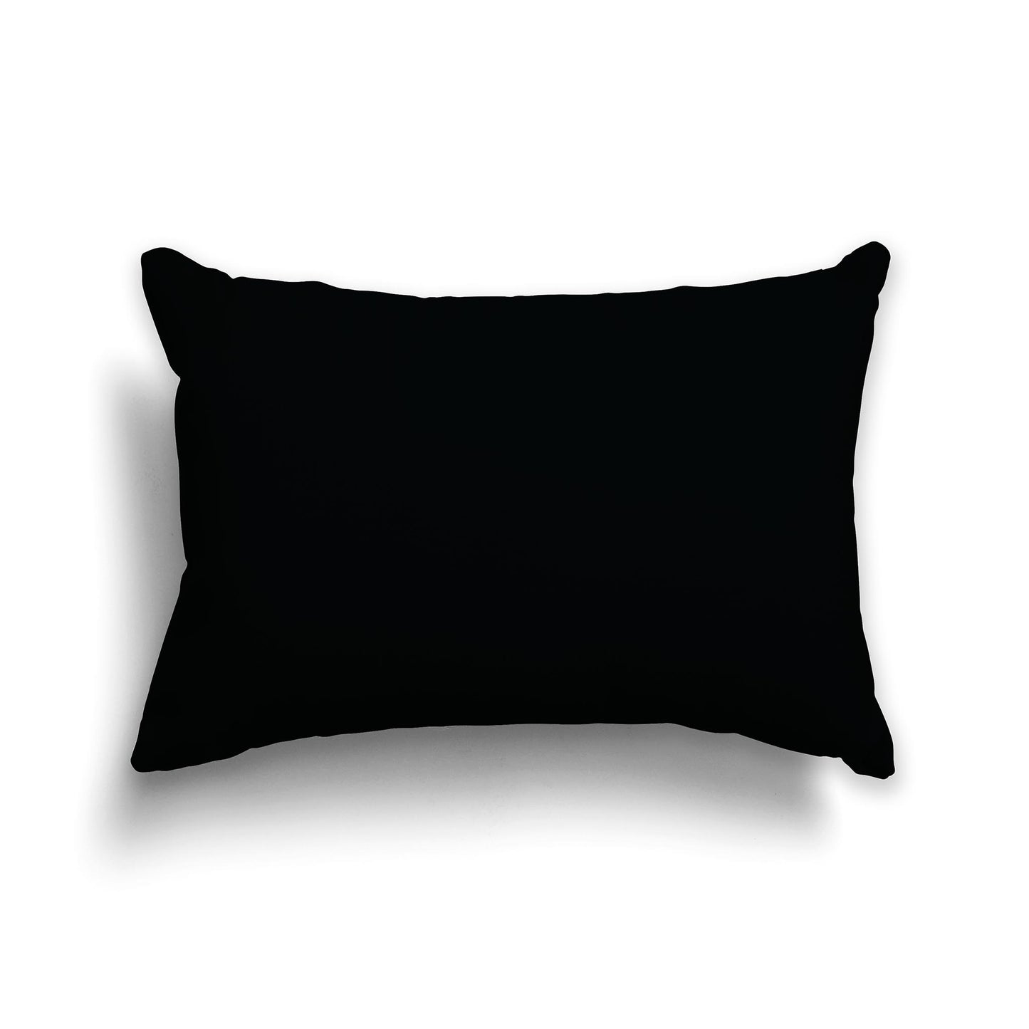 Solid Black Throw Pillow | Faux Suede | 20 x 14 inches