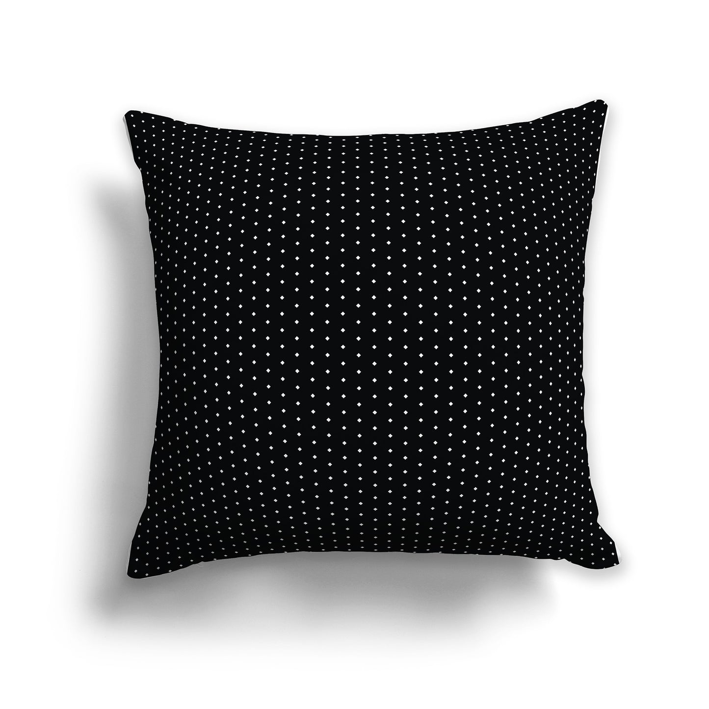 Black 26 inch Throw Pillow with Small White Diamond Pattern on Front
