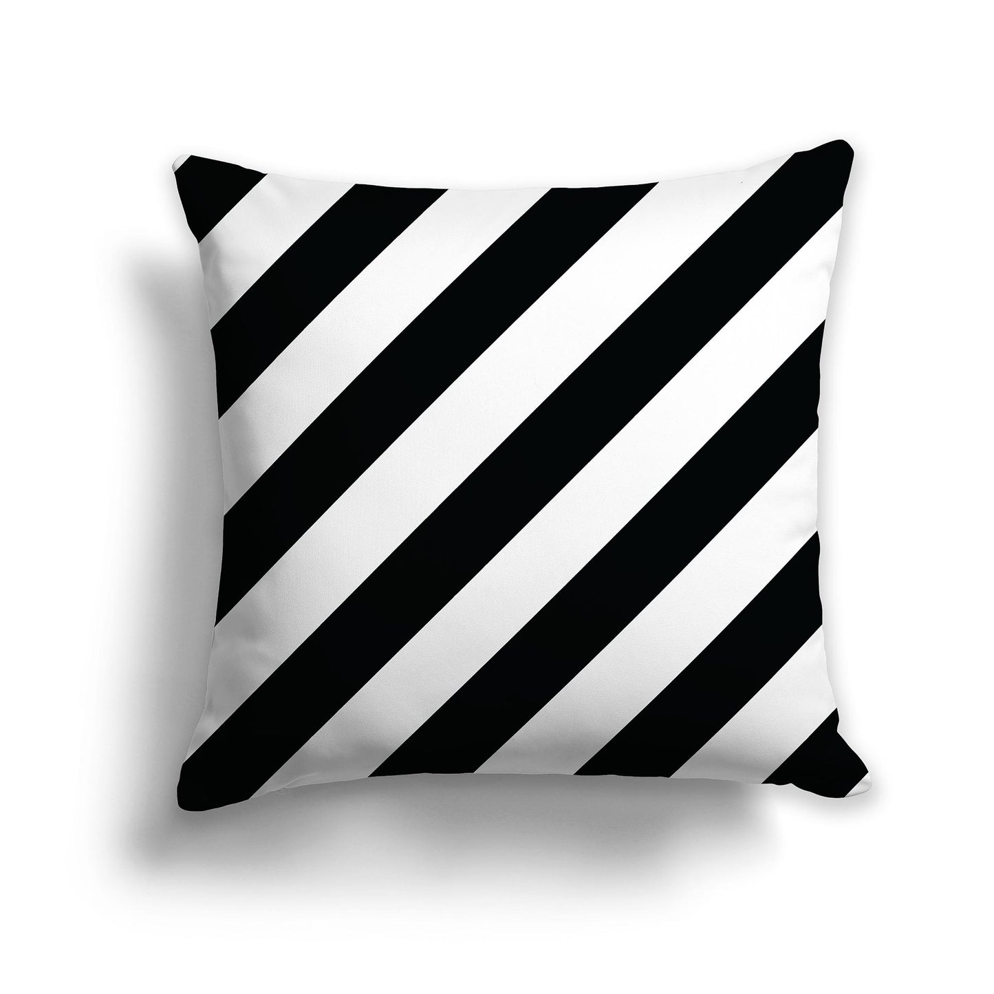 Lumbar Throw Pillow with Black and White Pattern