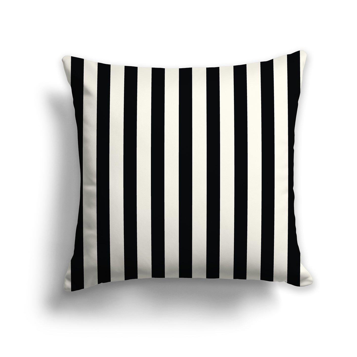 26x26 inch Throw Pillow with Black Bars on Pale Cream