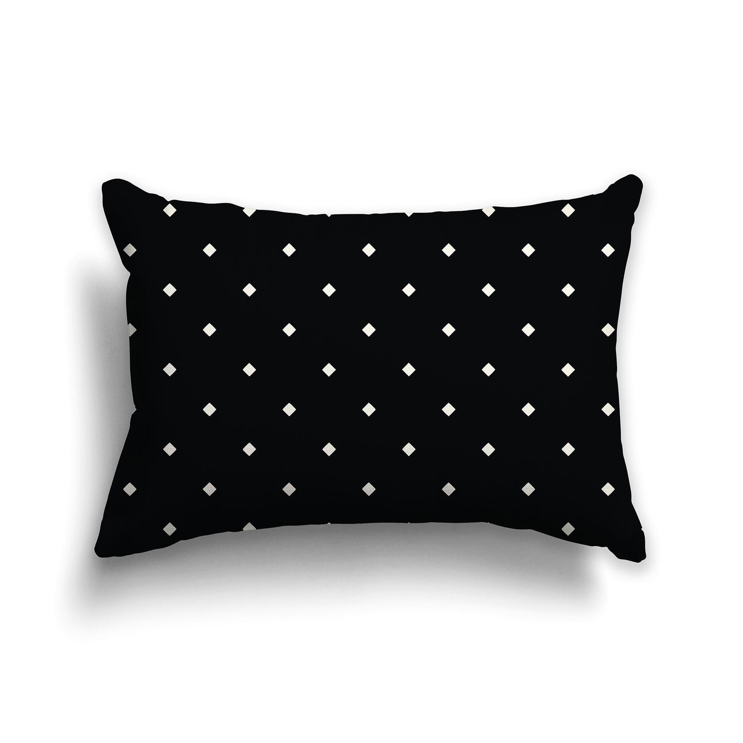 20x14 inch Throw Pillow with Pale Cream Pattern on Black