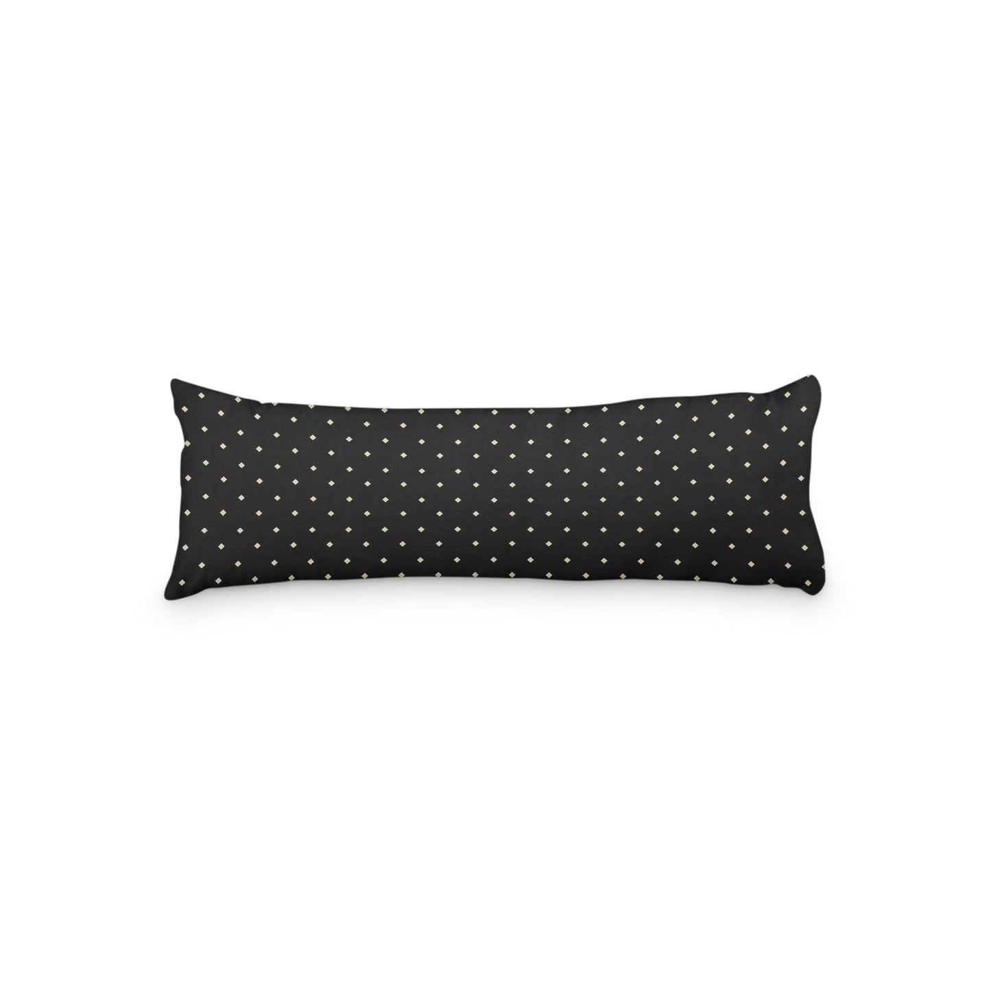 Black Microfiber Body Pillow with Tan Diamonds, MFBP-1014-102, 20 x 54 inches