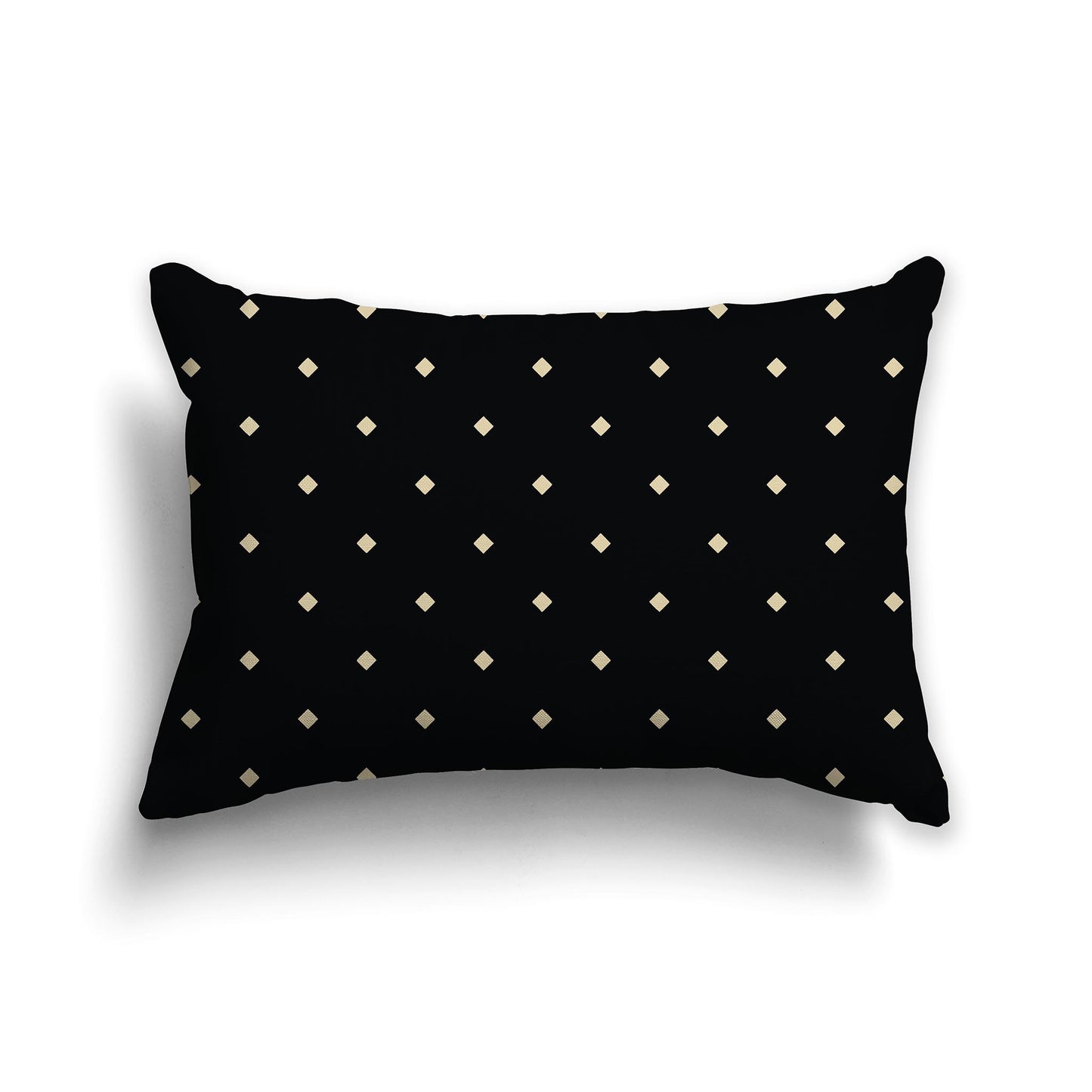 20x14 inch Throw Pillow with Desert Sand Pattern on Black