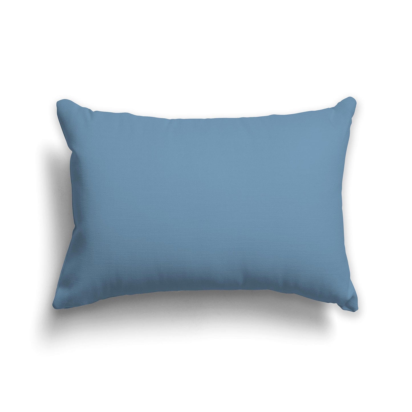 Lumbar Throw Pillow in Solid Blue
