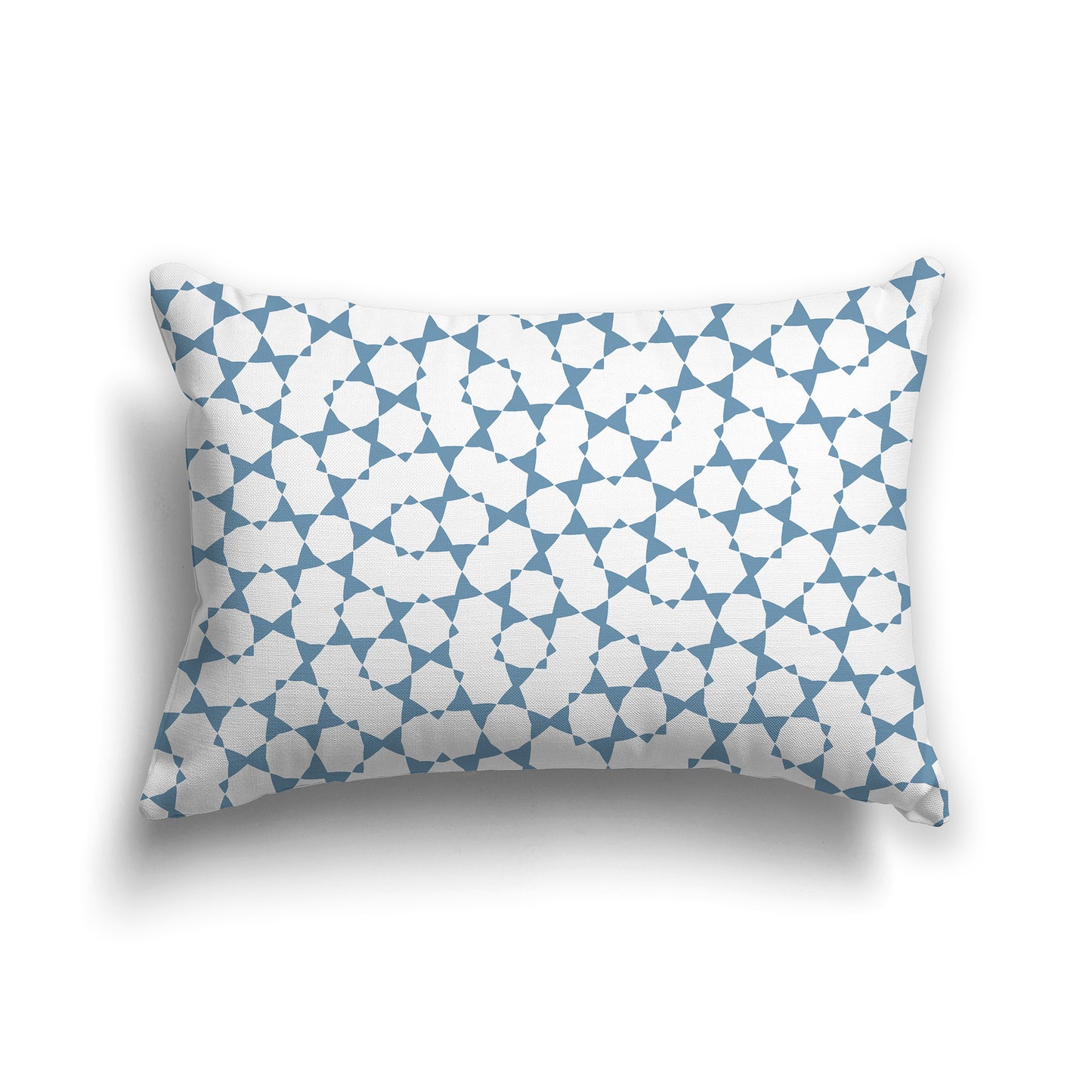 20x14 inch Throw Pillow with Blue Pattern on White