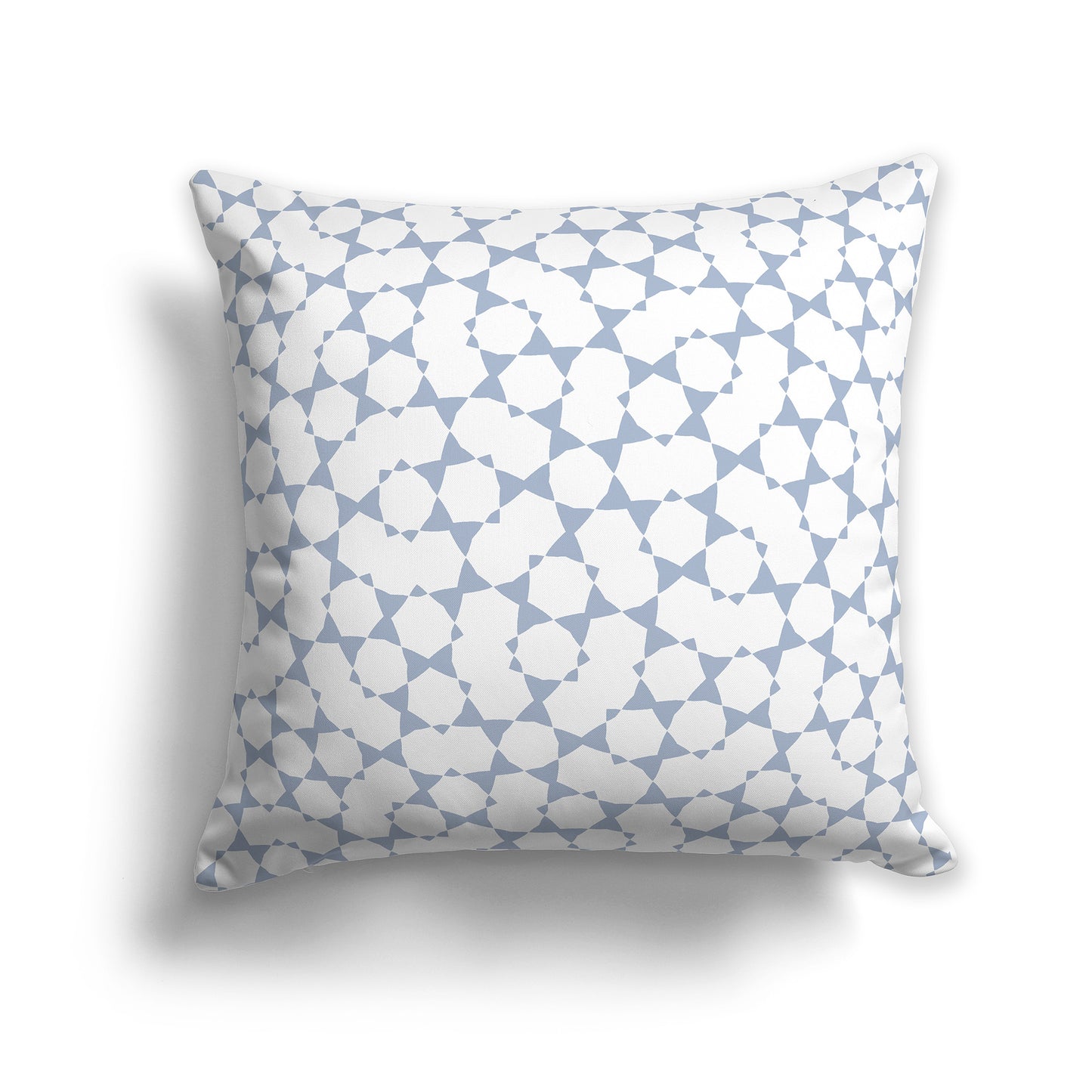18x18 inch Throw Pillow with Blue-grey Pattern on White