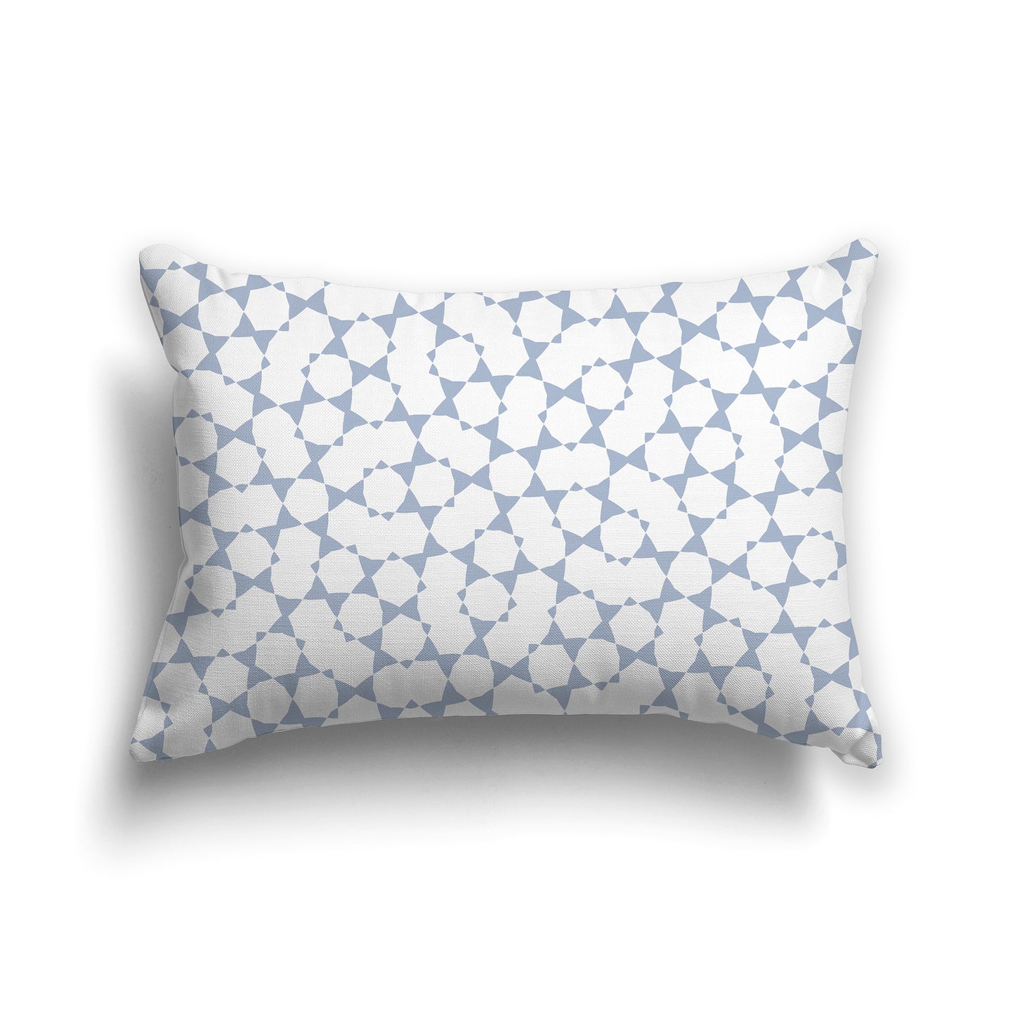 20x14 inch Throw Pillow with Blue-grey Pattern on White