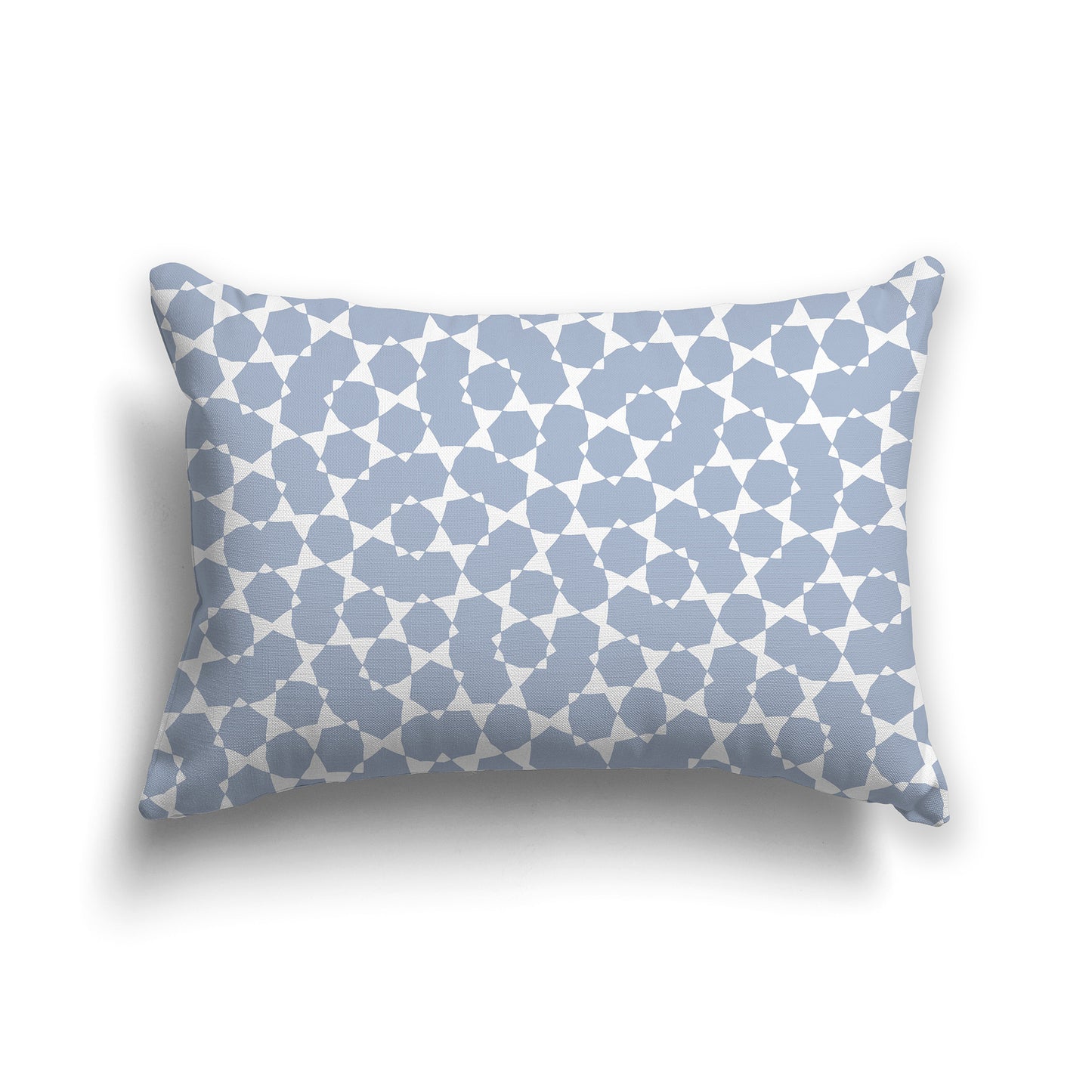 20x14 inch Throw Pillow with White Pattern on Blue-grey