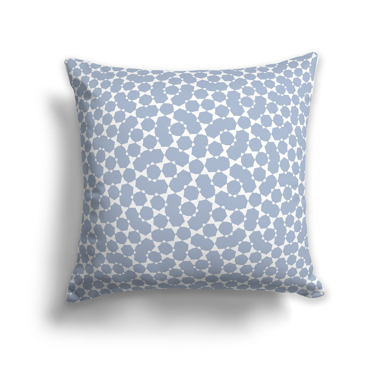 Throw Pillow with Blue-grey and White Pattern on Both Sides | Faux Suede | 26 x 26 inches