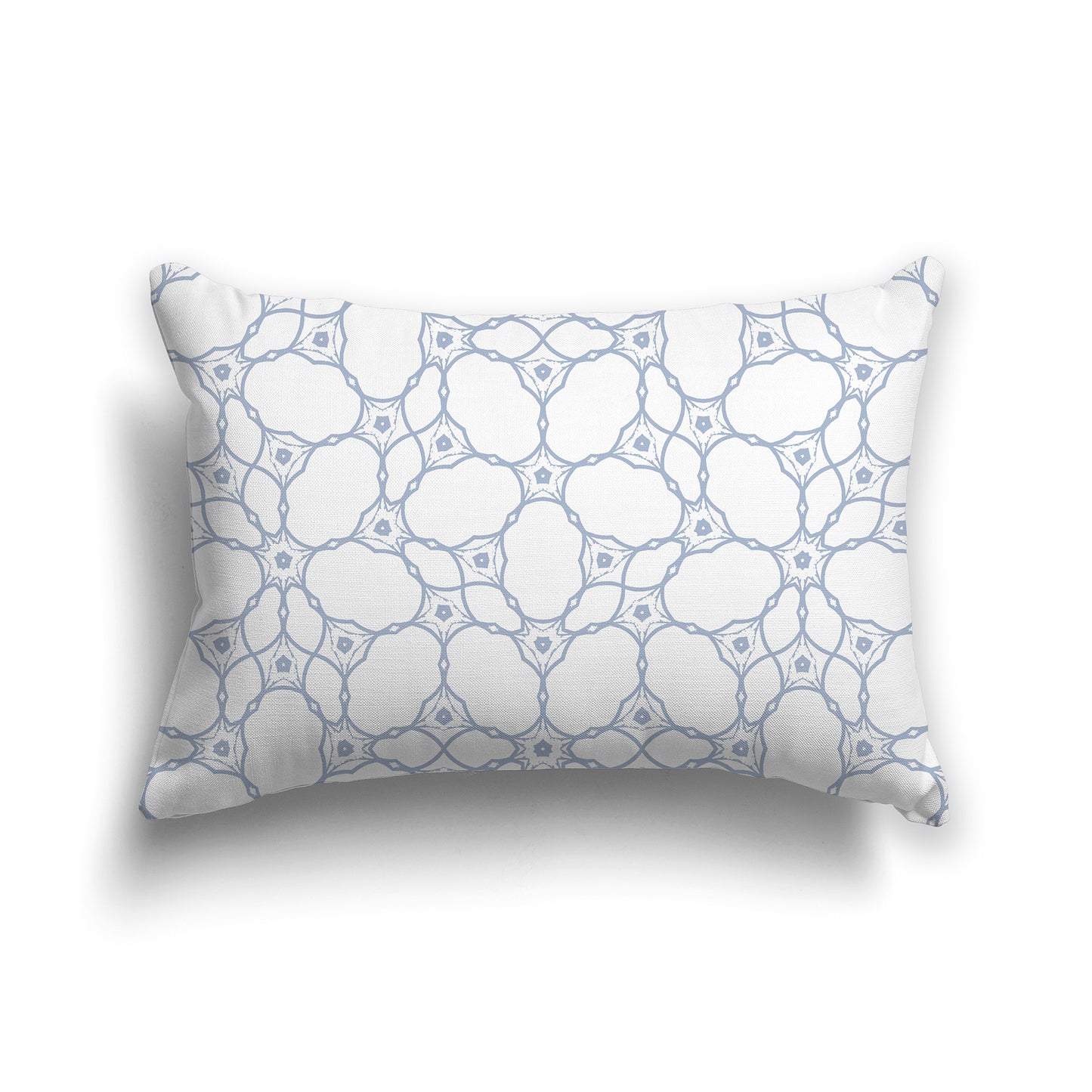 20x14 inch Throw Pillow with Blue-grey Pattern on White