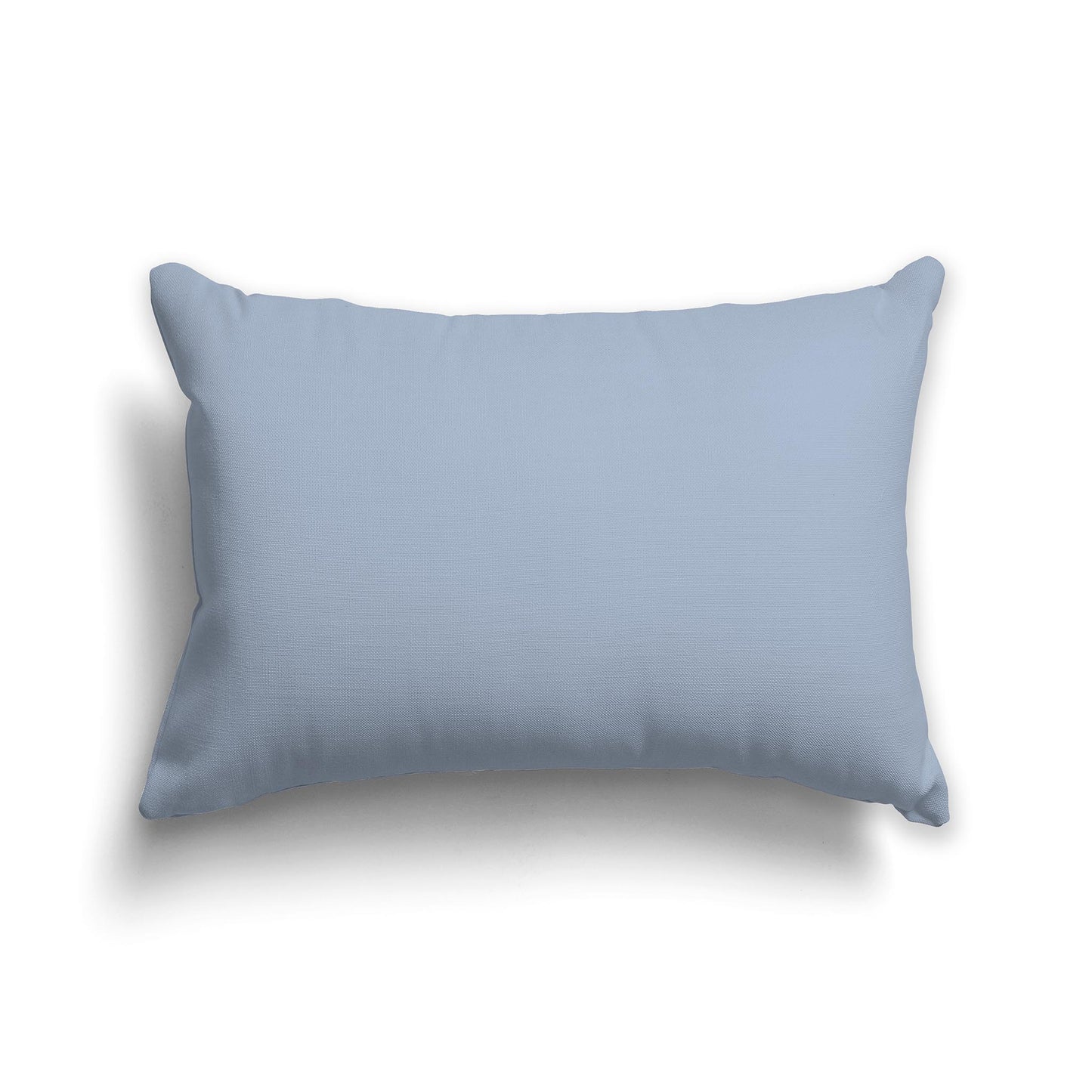 Lumbar Throw Pillow in Solid Blue-grey