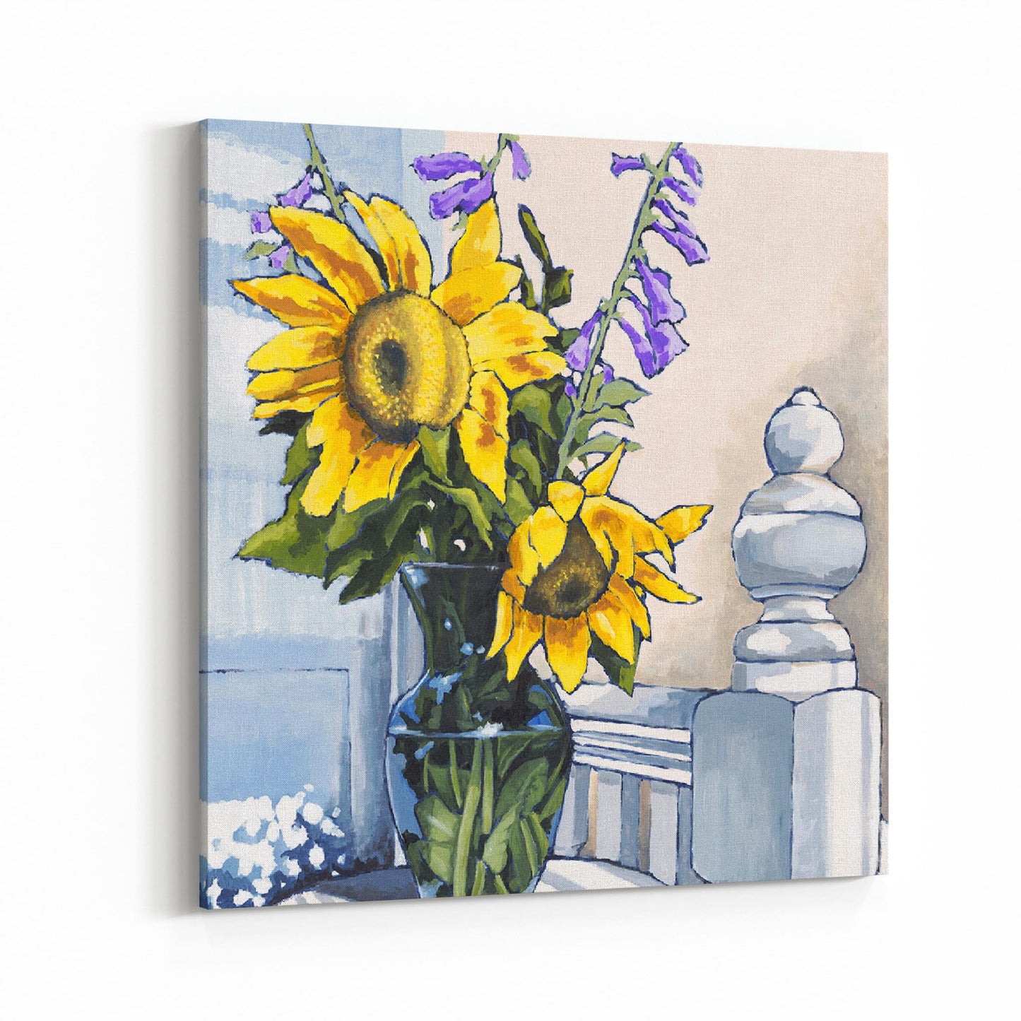 Slim Canvas Fine Art Print - Sunflowers 1 - 6x6 inches
