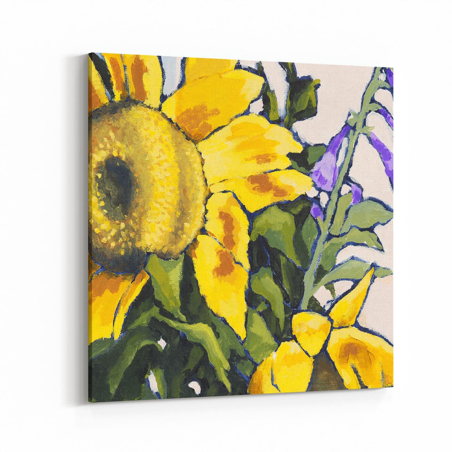 Slim Canvas Fine Art Print - Sunflowers 3 - 6x6 inches