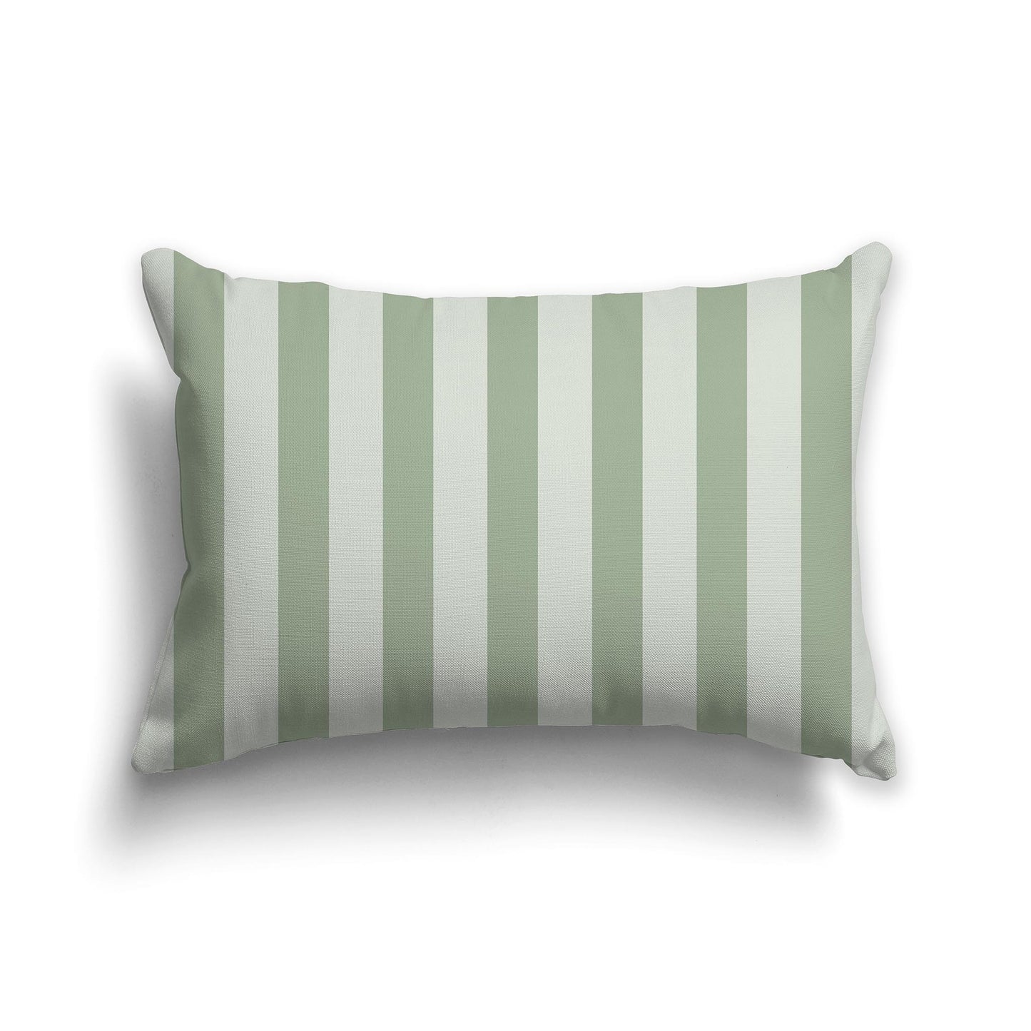20x14 inch Lumbar Throw Pillow with Two-tone Green Thick Vertical Bars