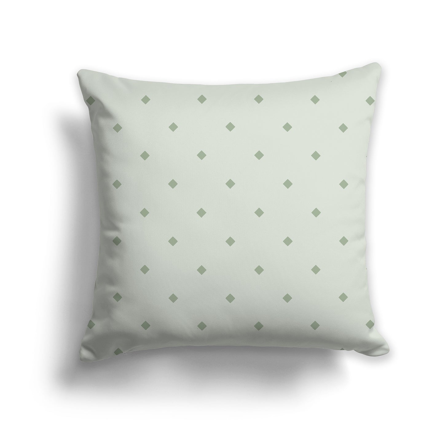 16 inch Throw Pillow with Large Two-tone Green Diamond Pattern