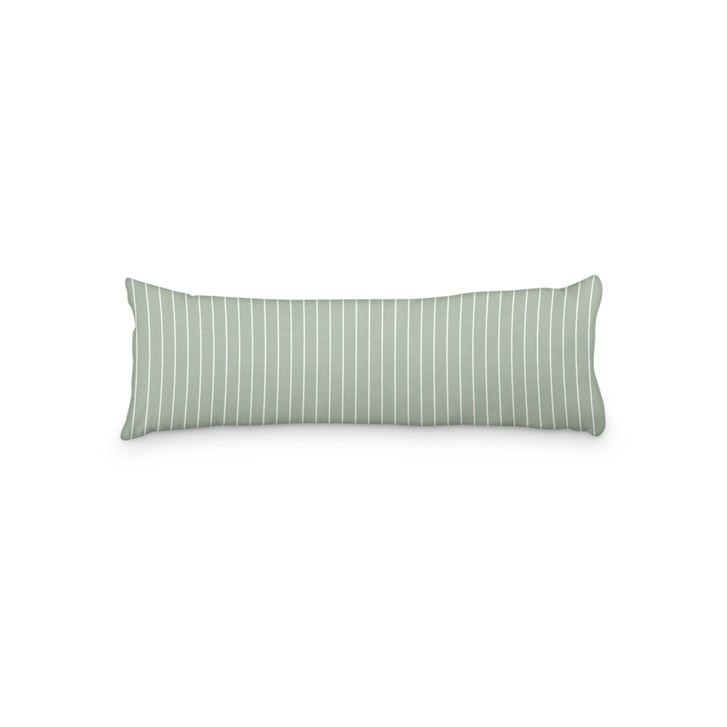 Green Microfiber Body Pillow with Fine White Stripes, MFBP-1052-152, 20 x 54 inches