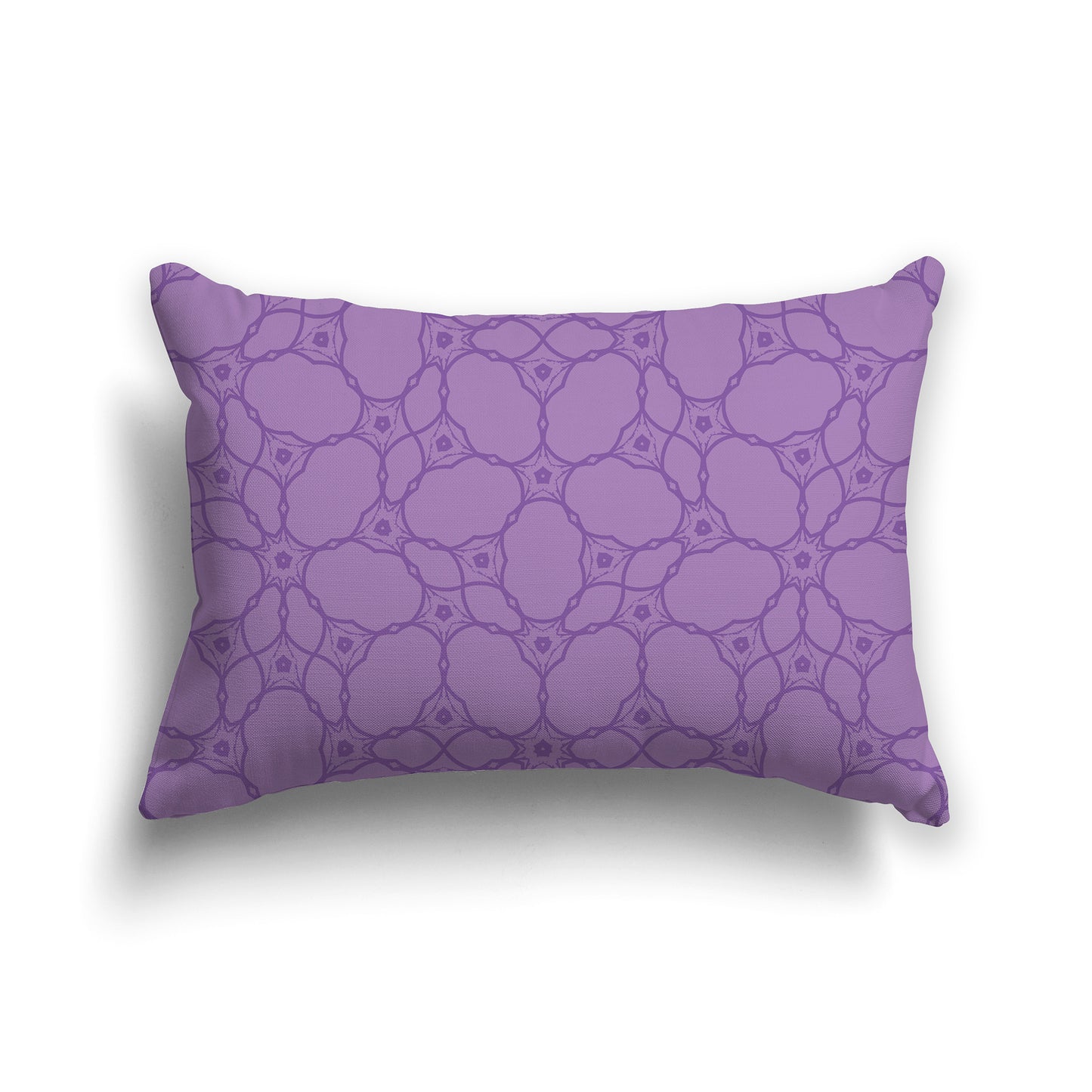 20x14 inch Lumbar Throw Pillow with Two-tone Purple Web Lace Pattern