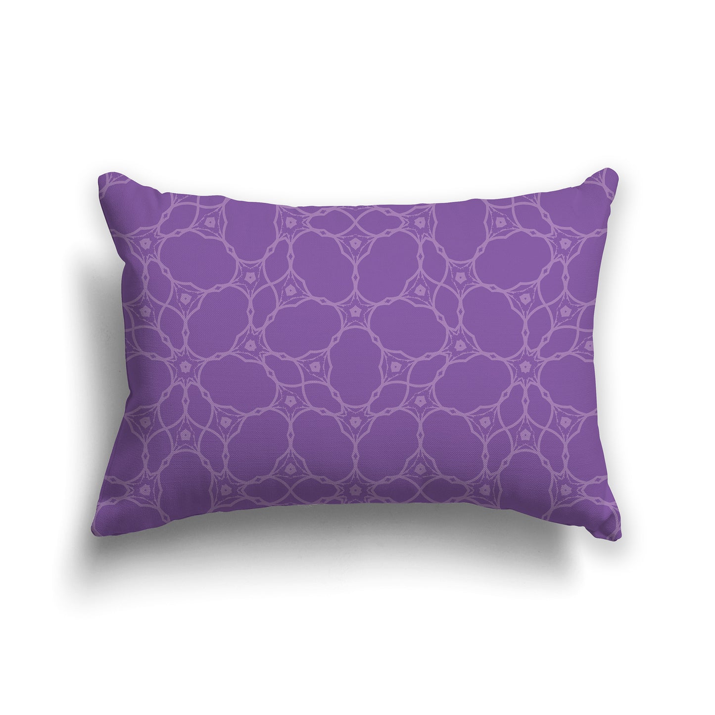 20x14 inch Lumbar Throw Pillow with Two-tone Purple Web Lace Pattern