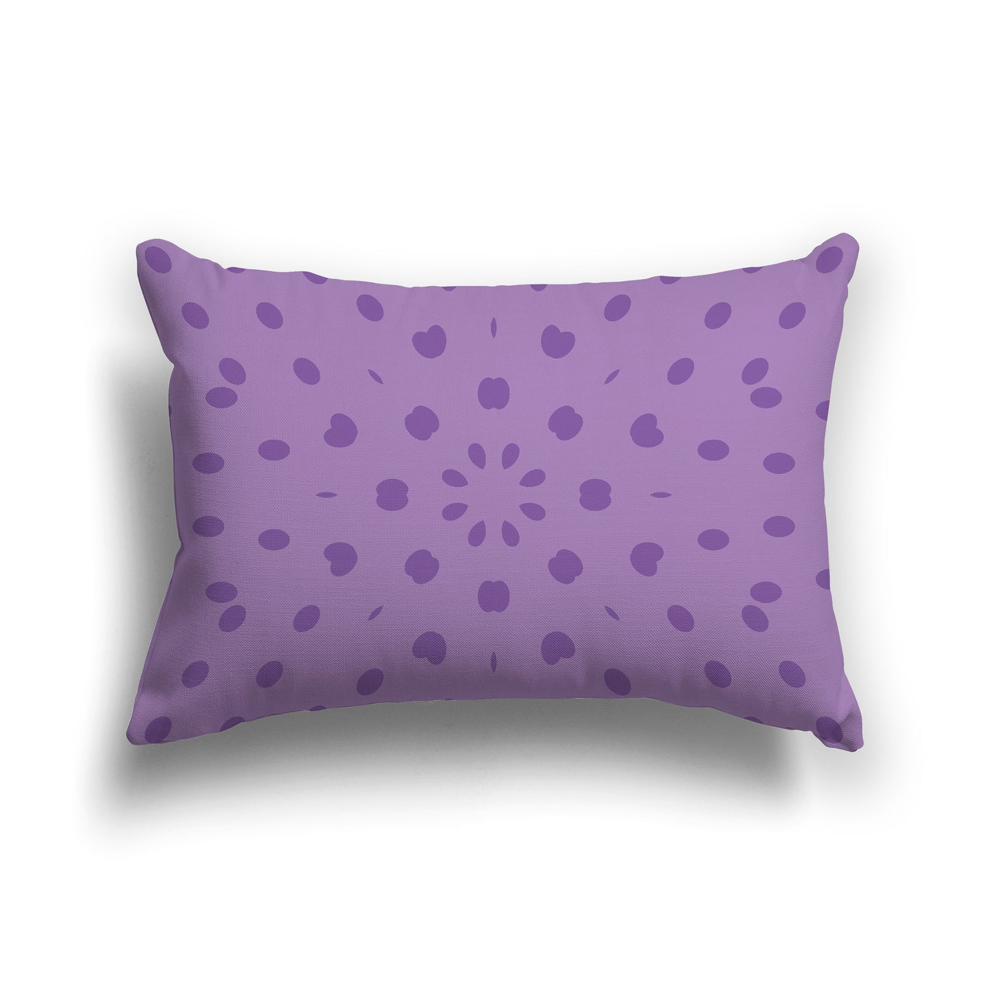 Lumbar Throw Pillow with Two-tone Purple Radiating Oval Burst Pattern