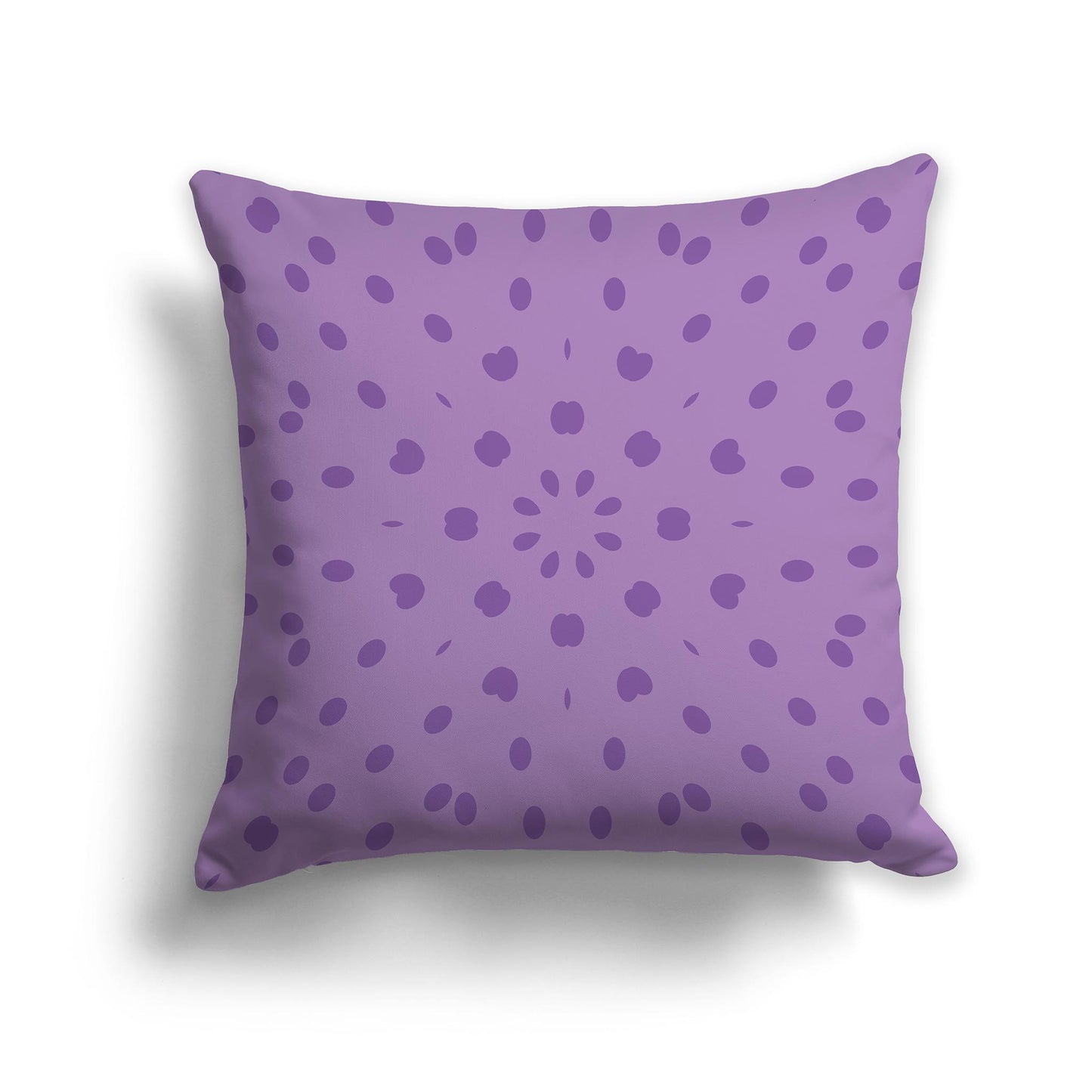 Square Throw Pillow with Two-tone Purple Radiating Oval Burst Pattern