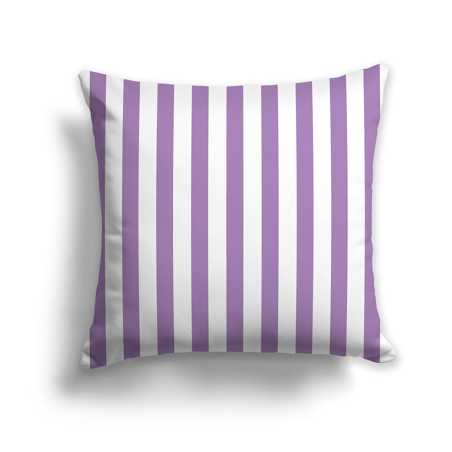 26 inch Throw Pillow with Purple and White Thick Vertical Bars