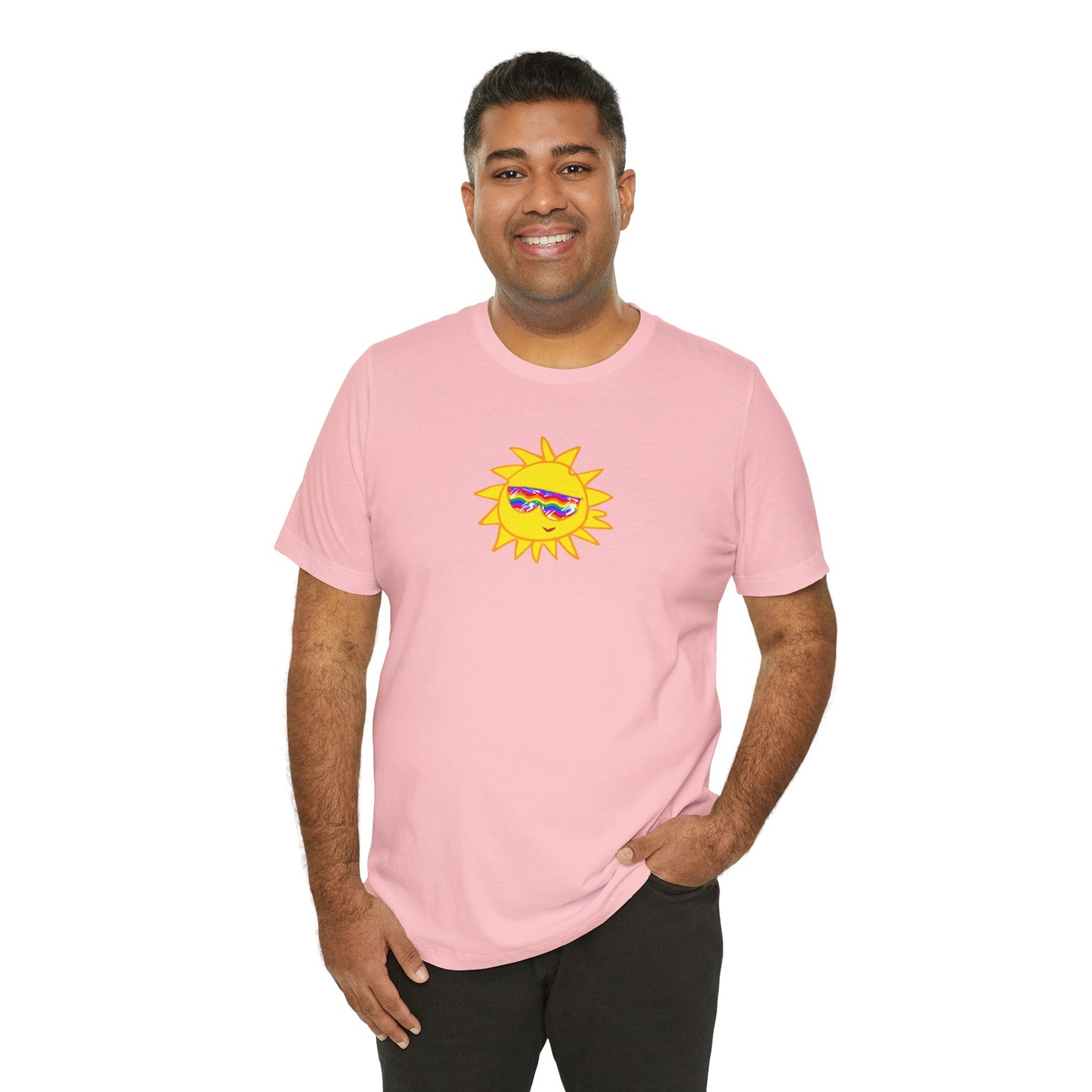 Bella + Canvas 3001 Unisex Rainbow Vibes Tee - Perfect for summer, gifts, celebrations and beach days | TSPF