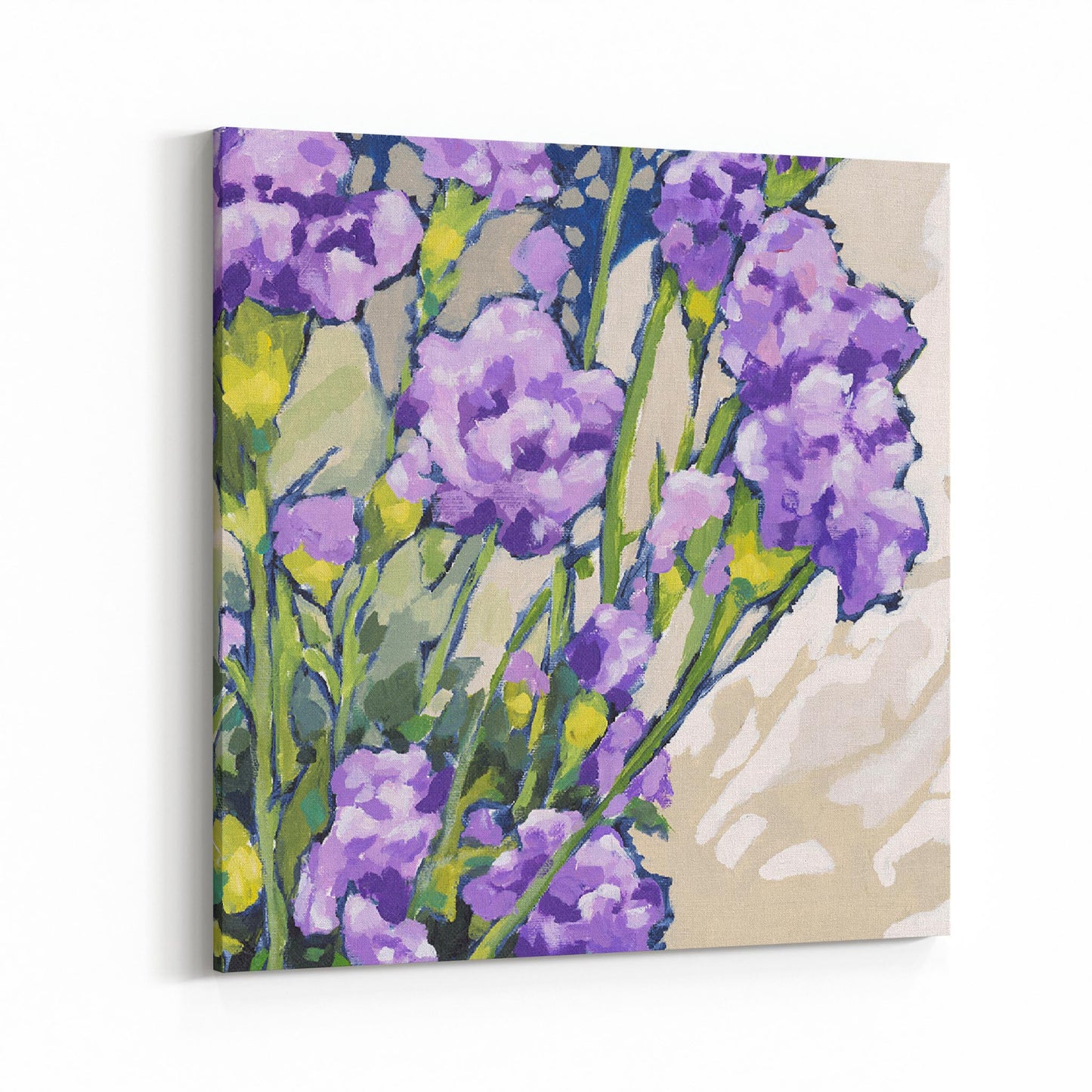 Slim Canvas Fine Art Print - Mauve Carnations 2 - 6x6 inches