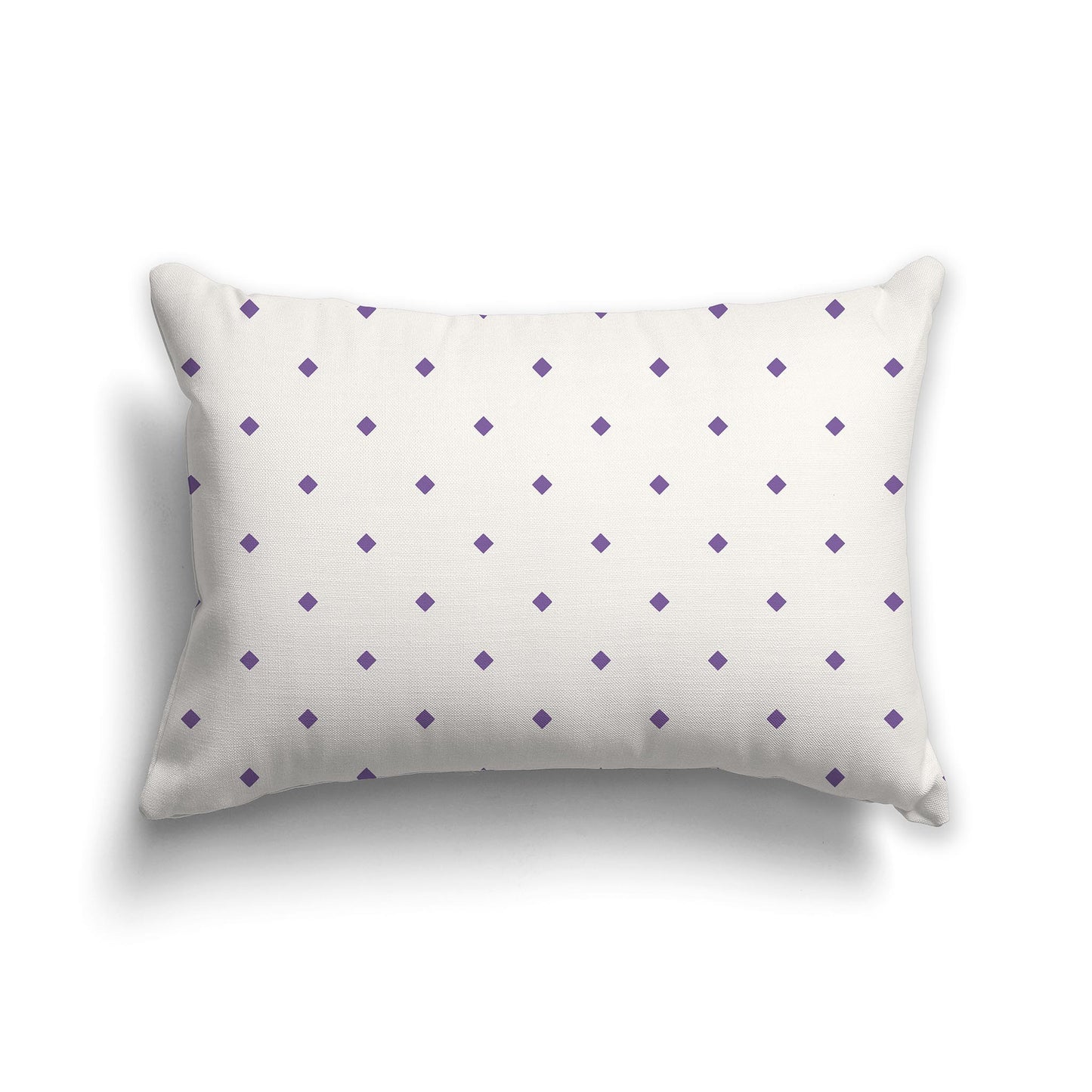 20x14 inch Lumbar Throw Pillow with Large Purple and Beige Diamond Pattern