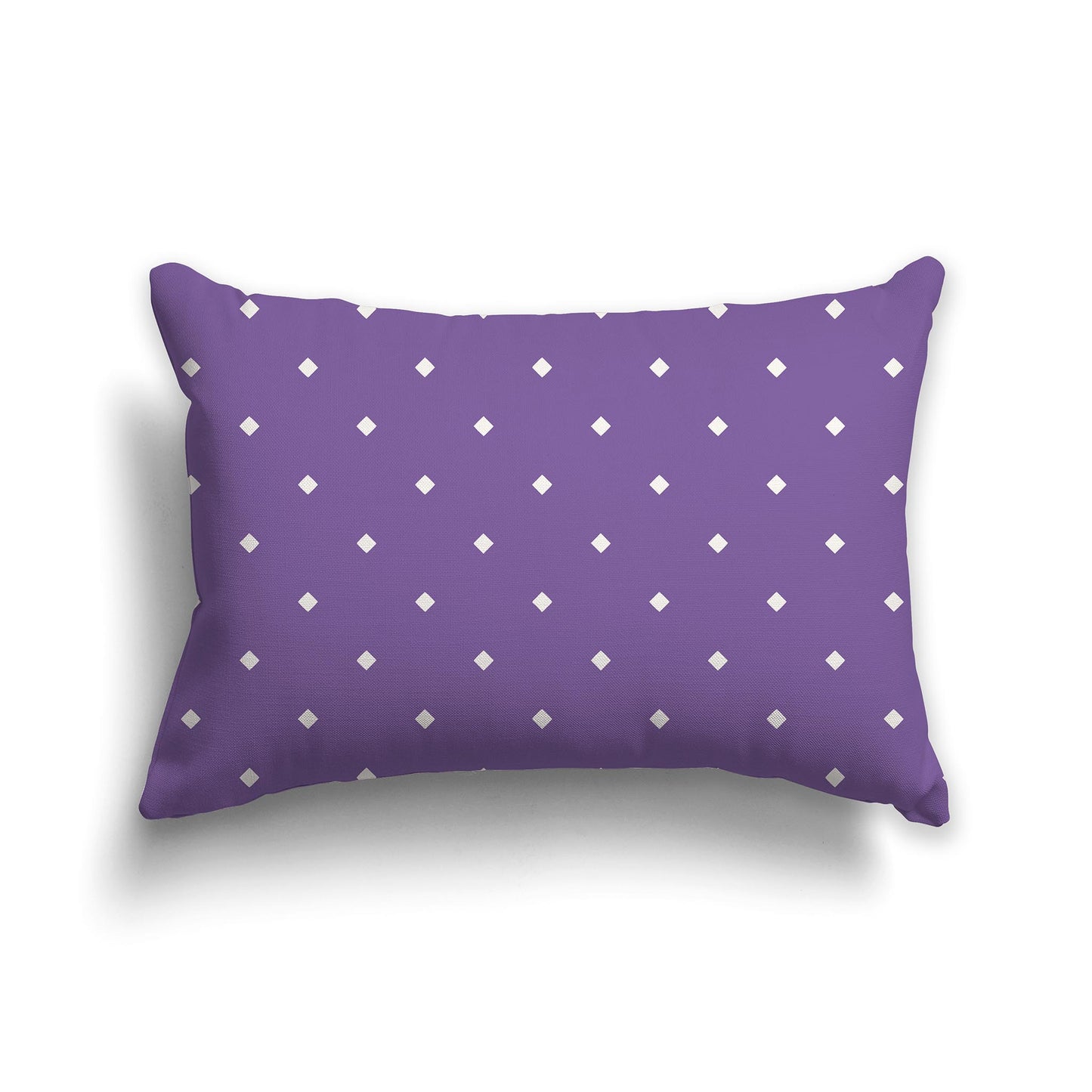 20x14 inch Lumbar Throw Pillow with Large Purple and Beige Diamond Pattern