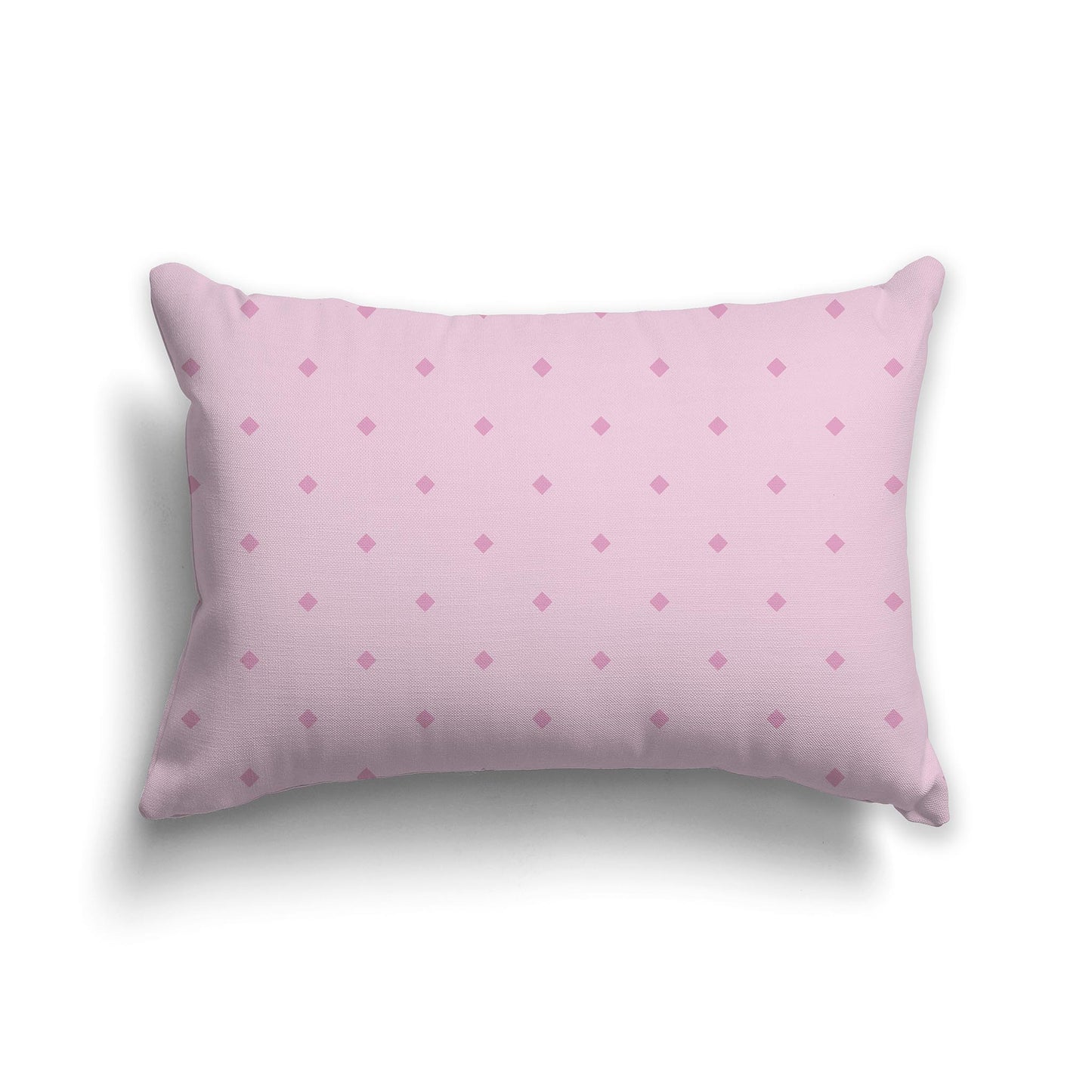 20x14 inch Lumbar Throw Pillow with Large Two-tone Pink Diamond Pattern