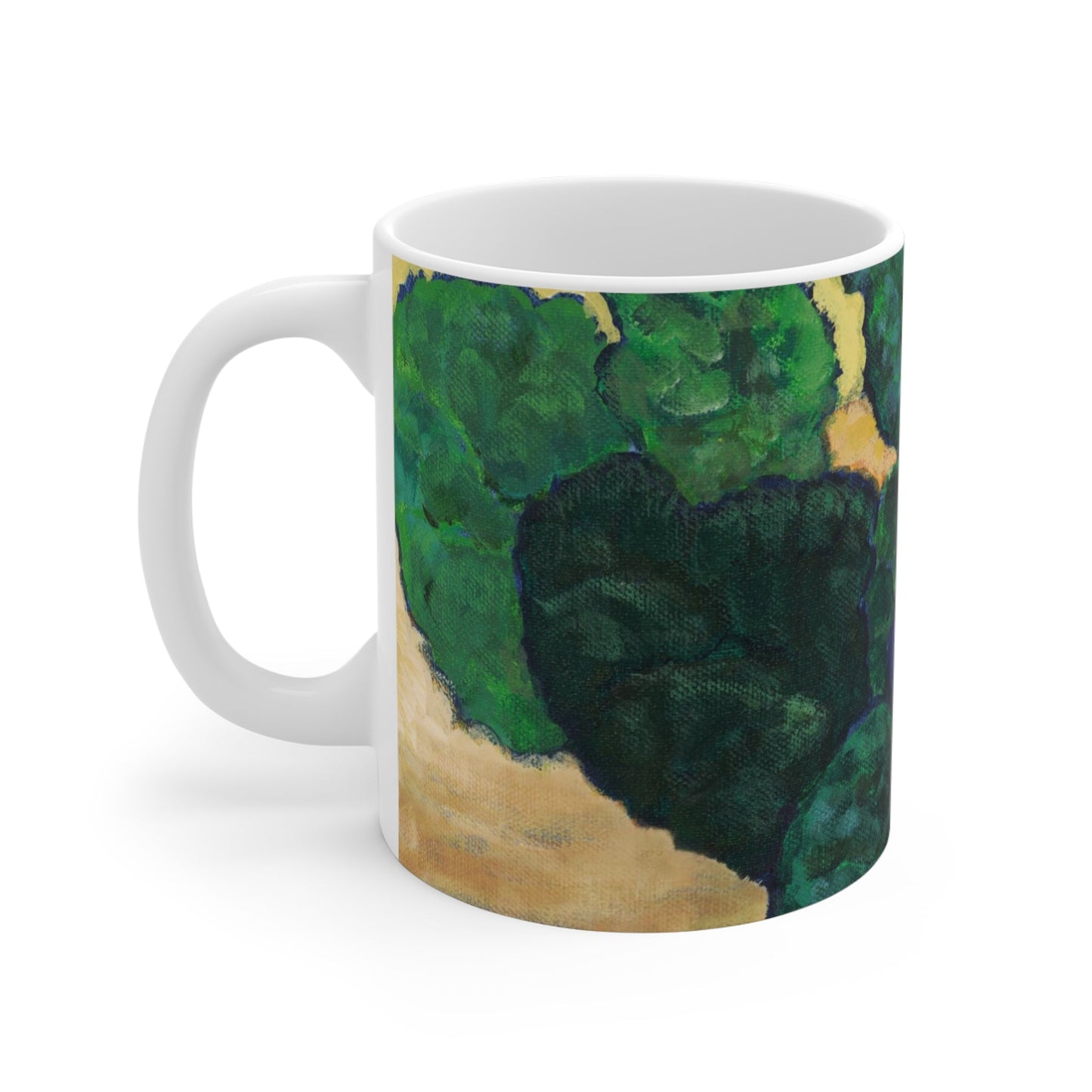 11oz Fine Art Ceramic Mug | African Violets, CM-1090